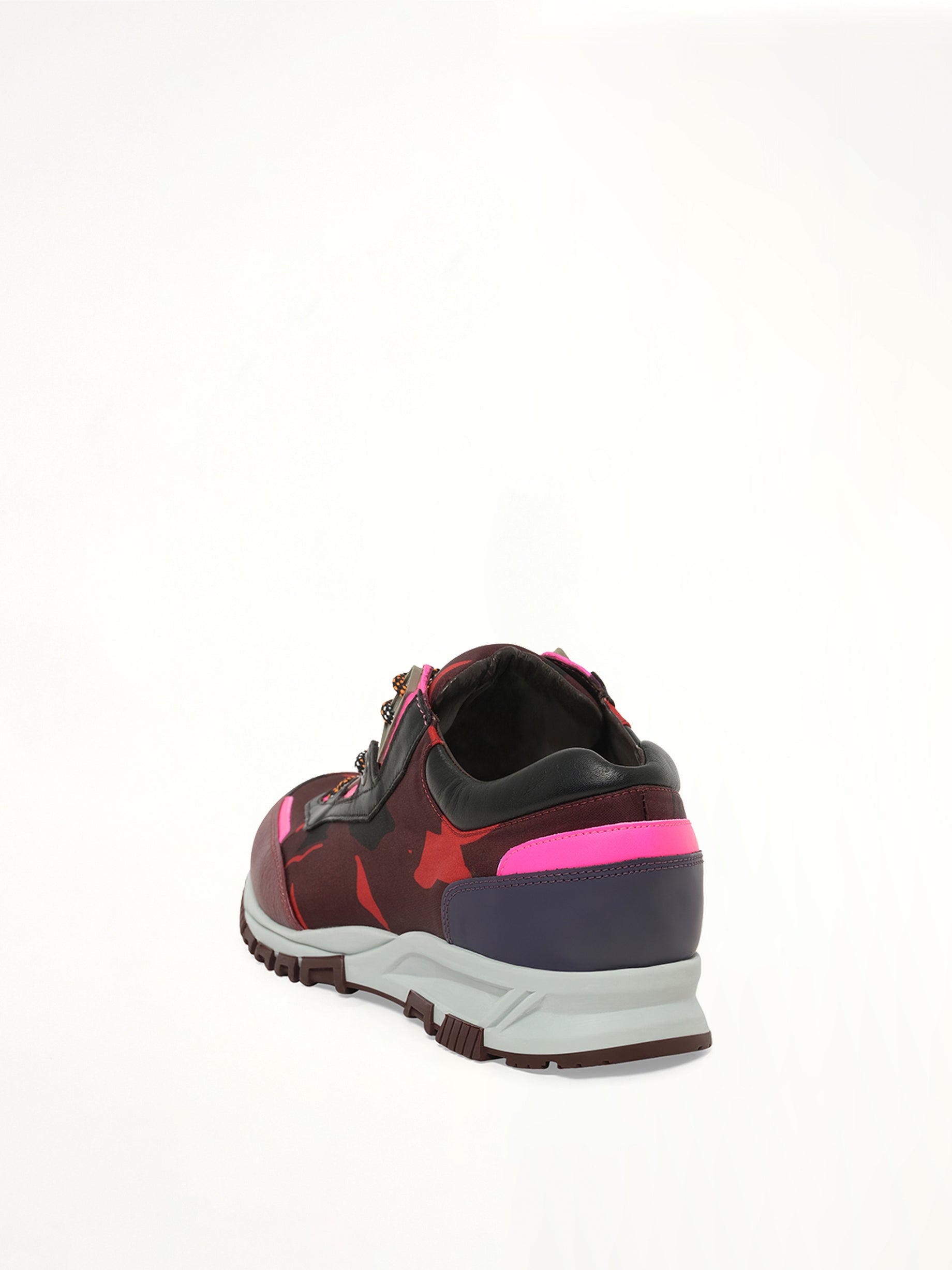 Running in Flower Print in Burgandy