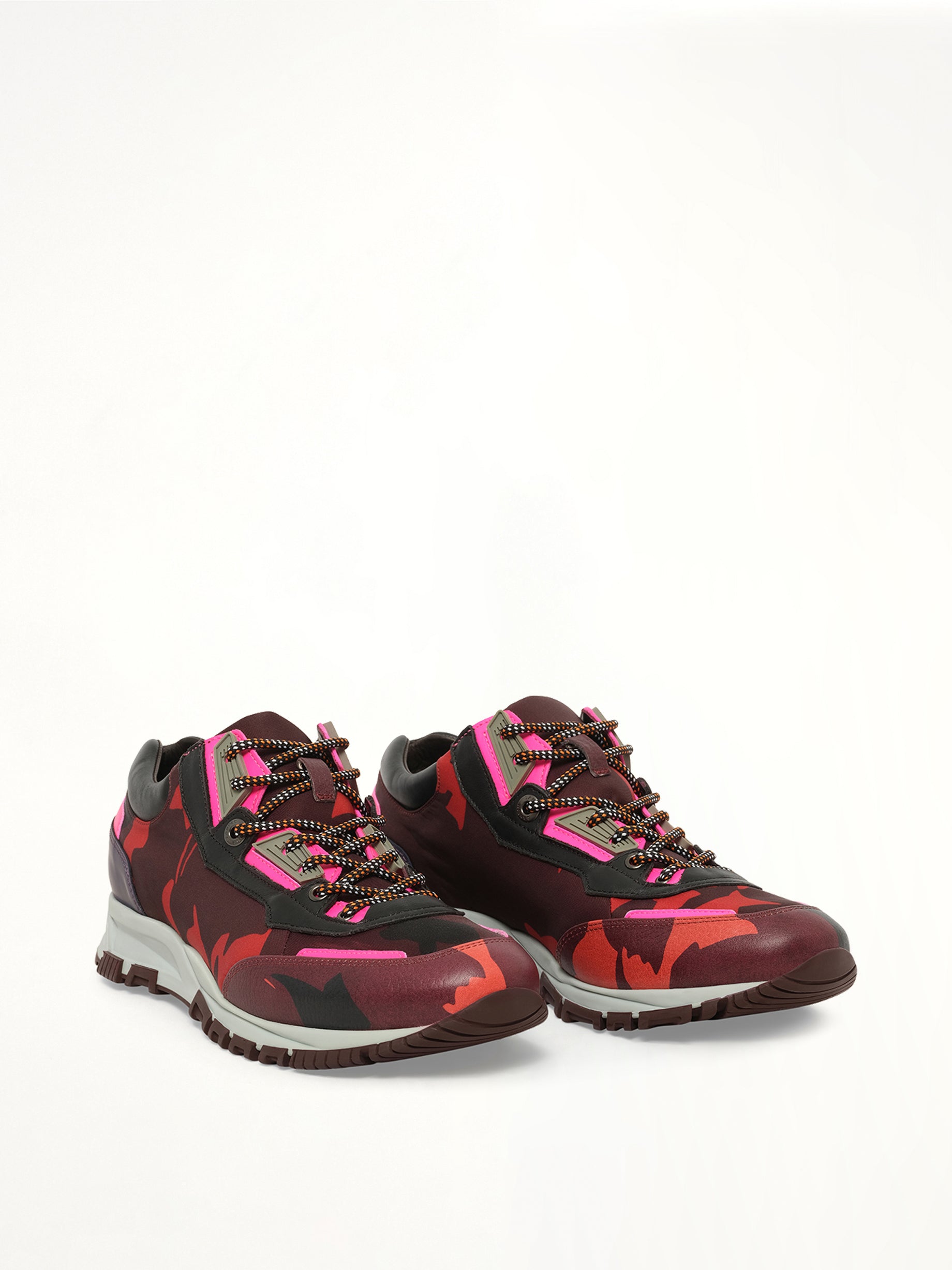 Running in Flower Print in Burgandy