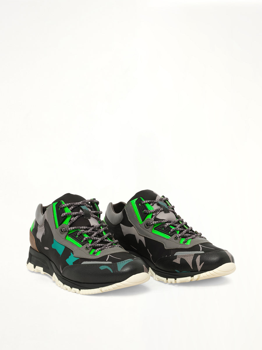 Running in Flower Print in Green