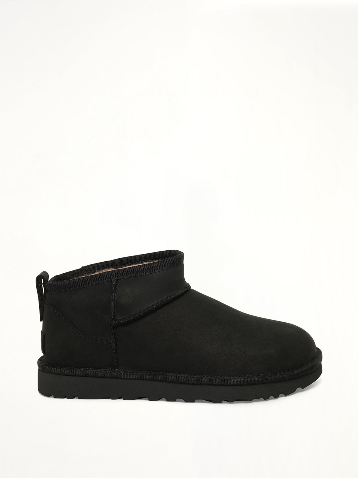 Classic Ultra Mini Nubuck Boots in Black