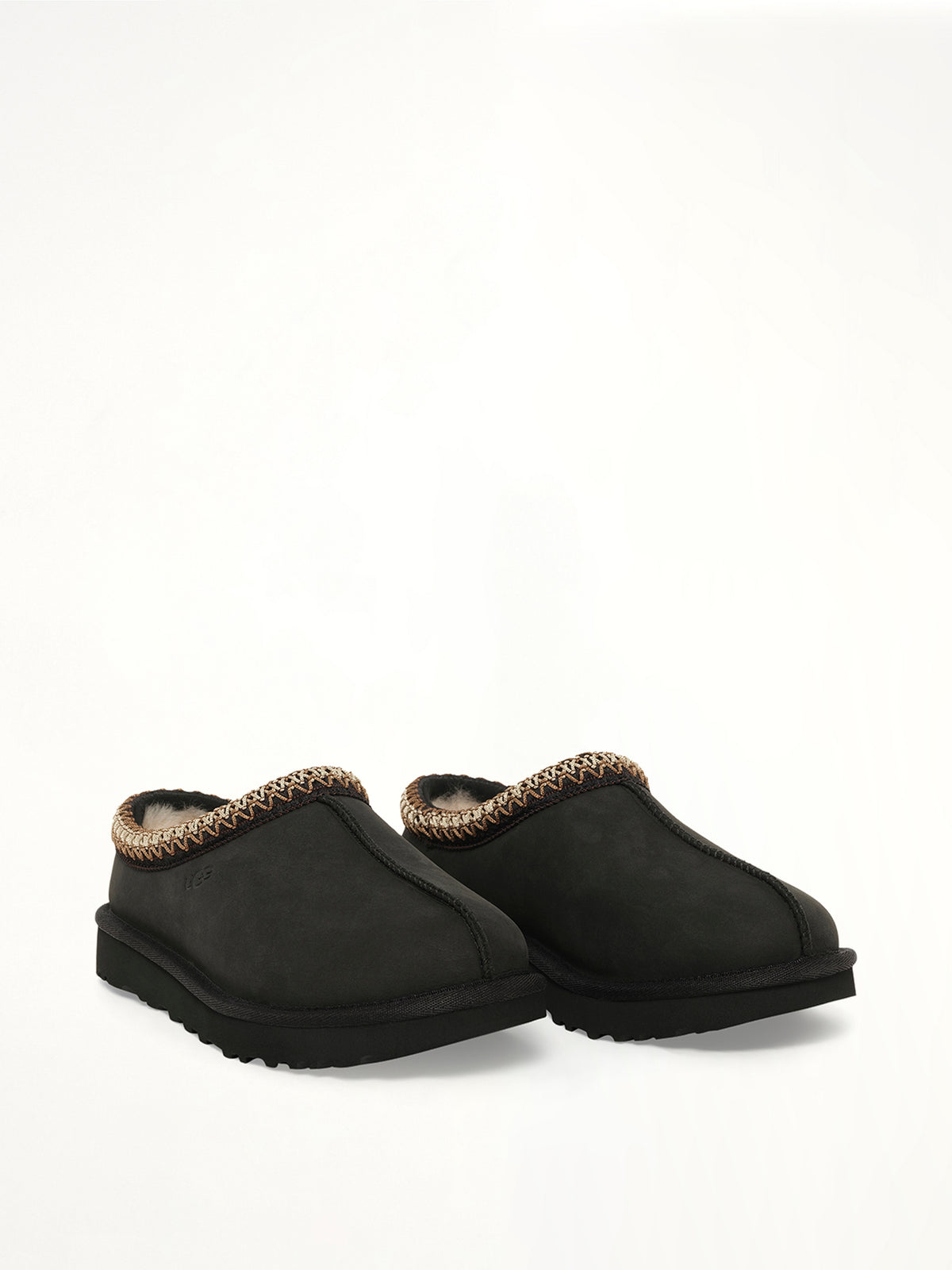 Tasman Nubuck Slipper in Black