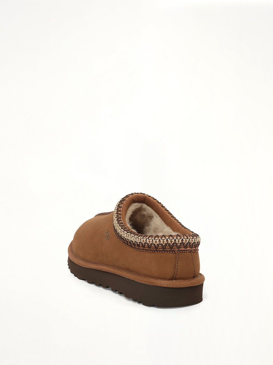 Tasman Nubuck Slipper in Dark Chestnut
