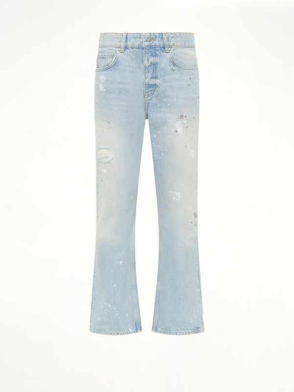 Painted Denim Jeans in Coastal Blue