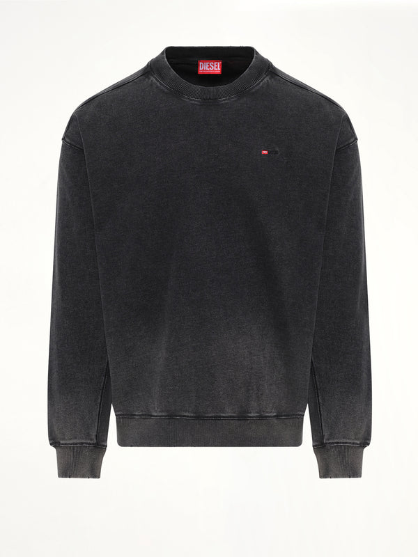 S-CROX Sweatshirt in Washed Black