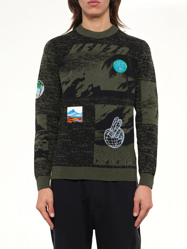 Badge Crew in Khaki