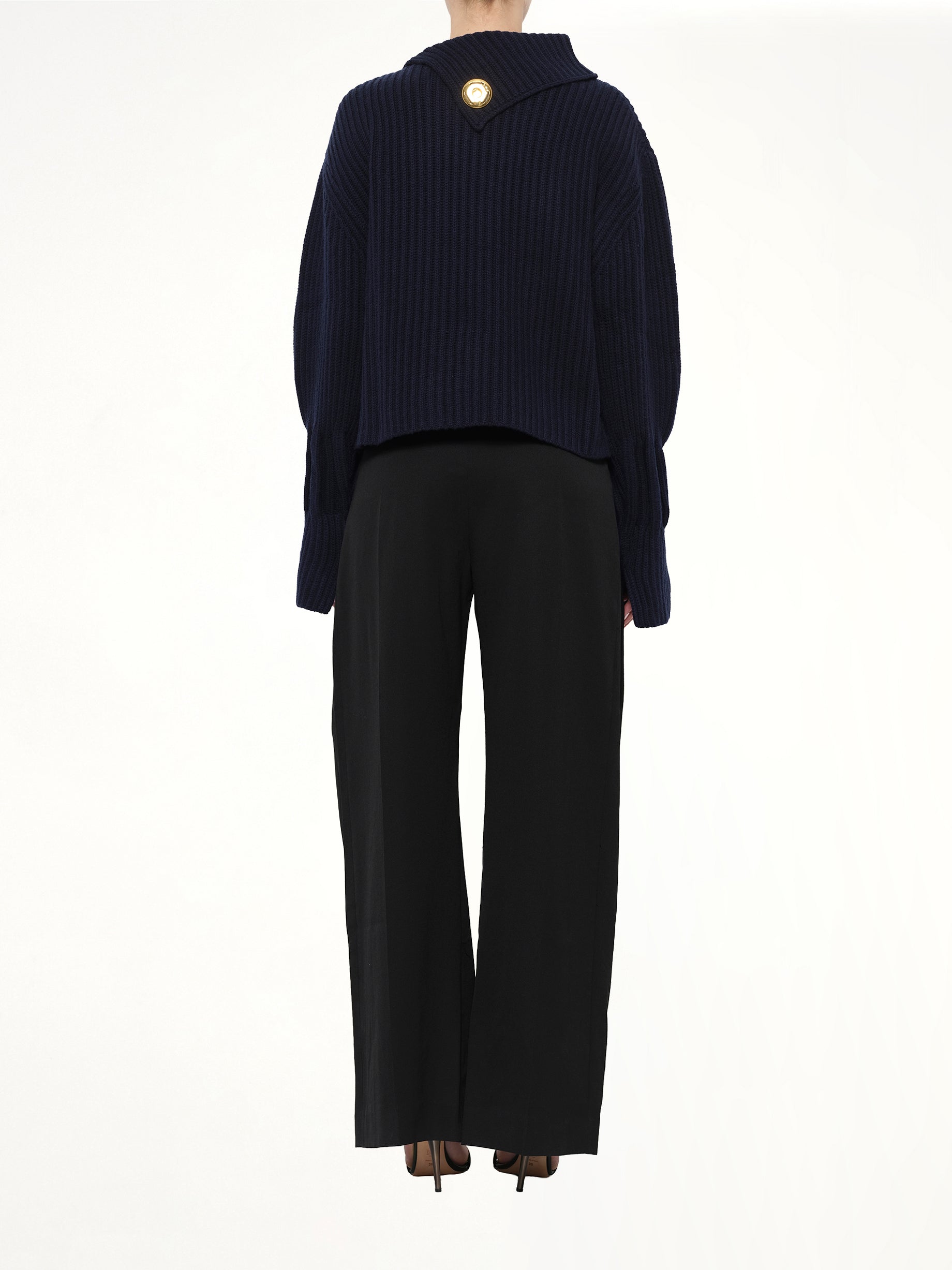 Chunky Knit Jumper in Navy