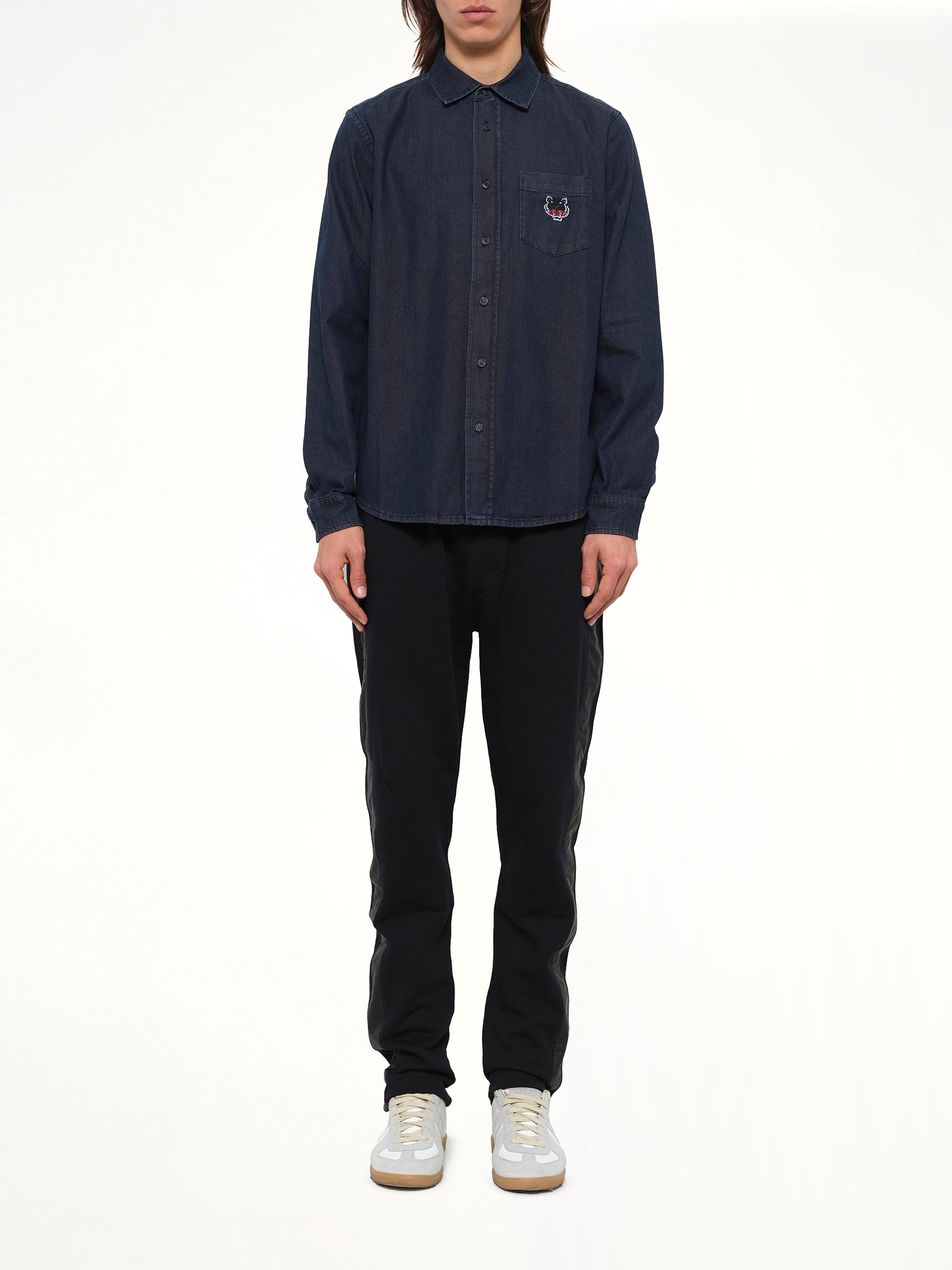 Denim Tiger Shirt in Navy