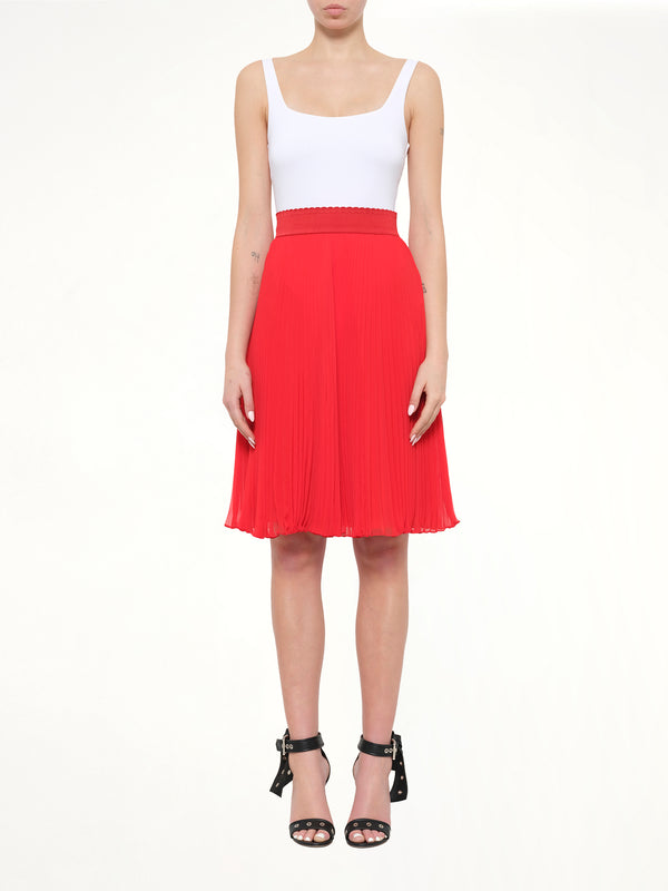 Givenchy Pleated Skirt in Red