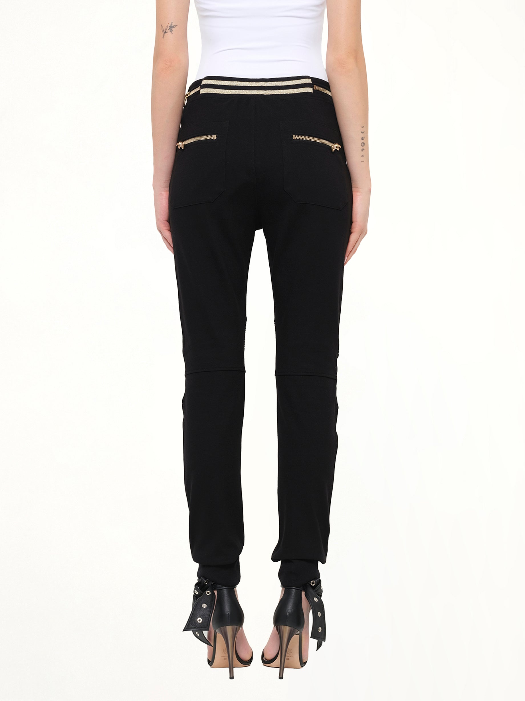 Jersey Biker Zip in Black