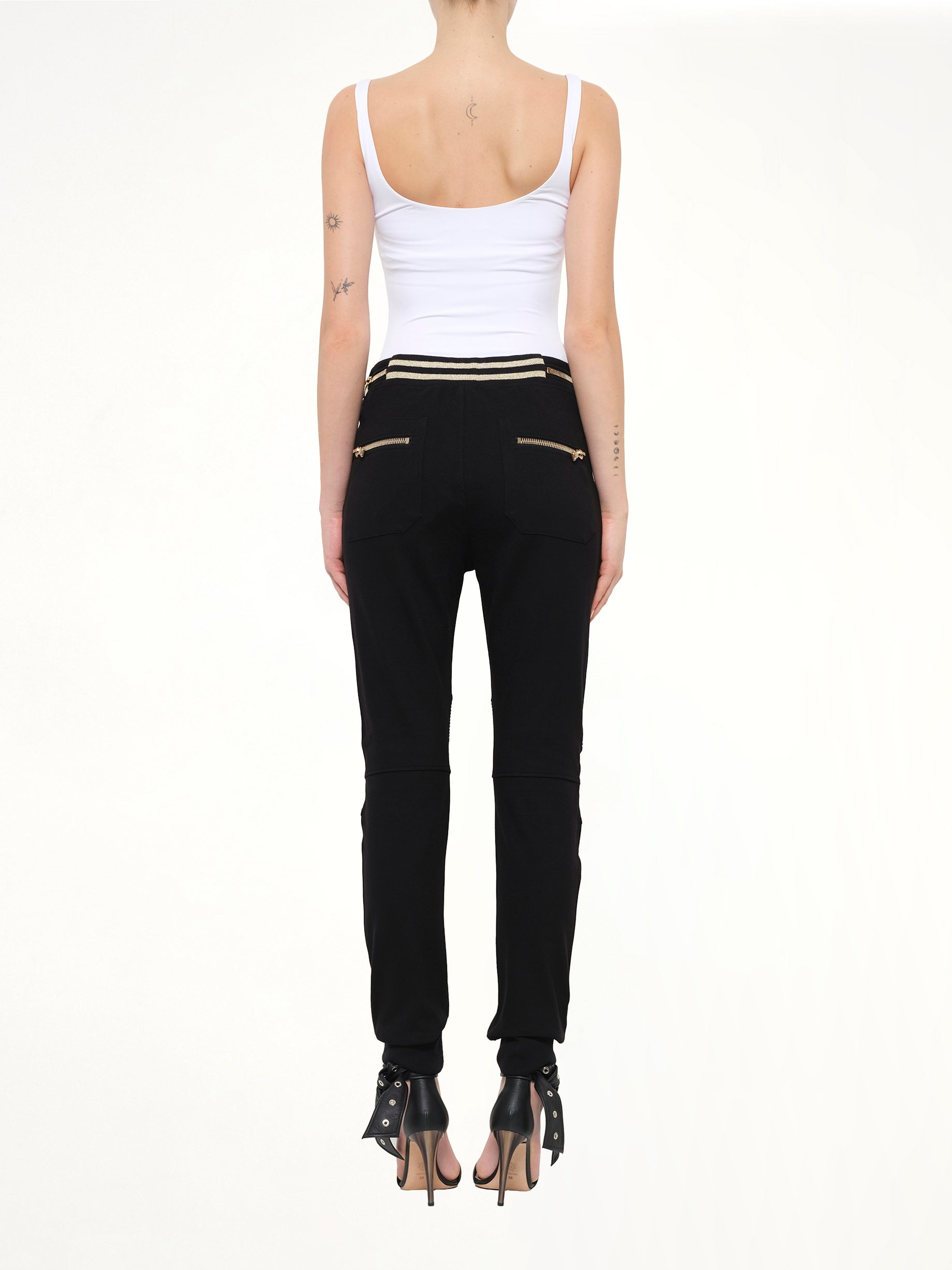 Jersey Biker Zip in Black