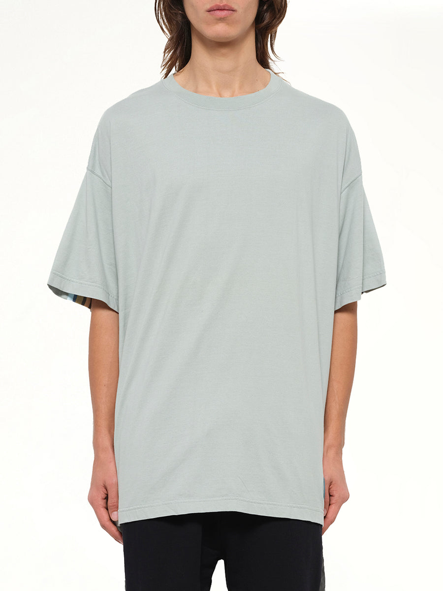Rib Big T-Shirt in Smoke Blue