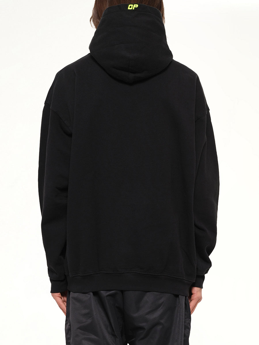 Vertical Logo Hoodie in Black