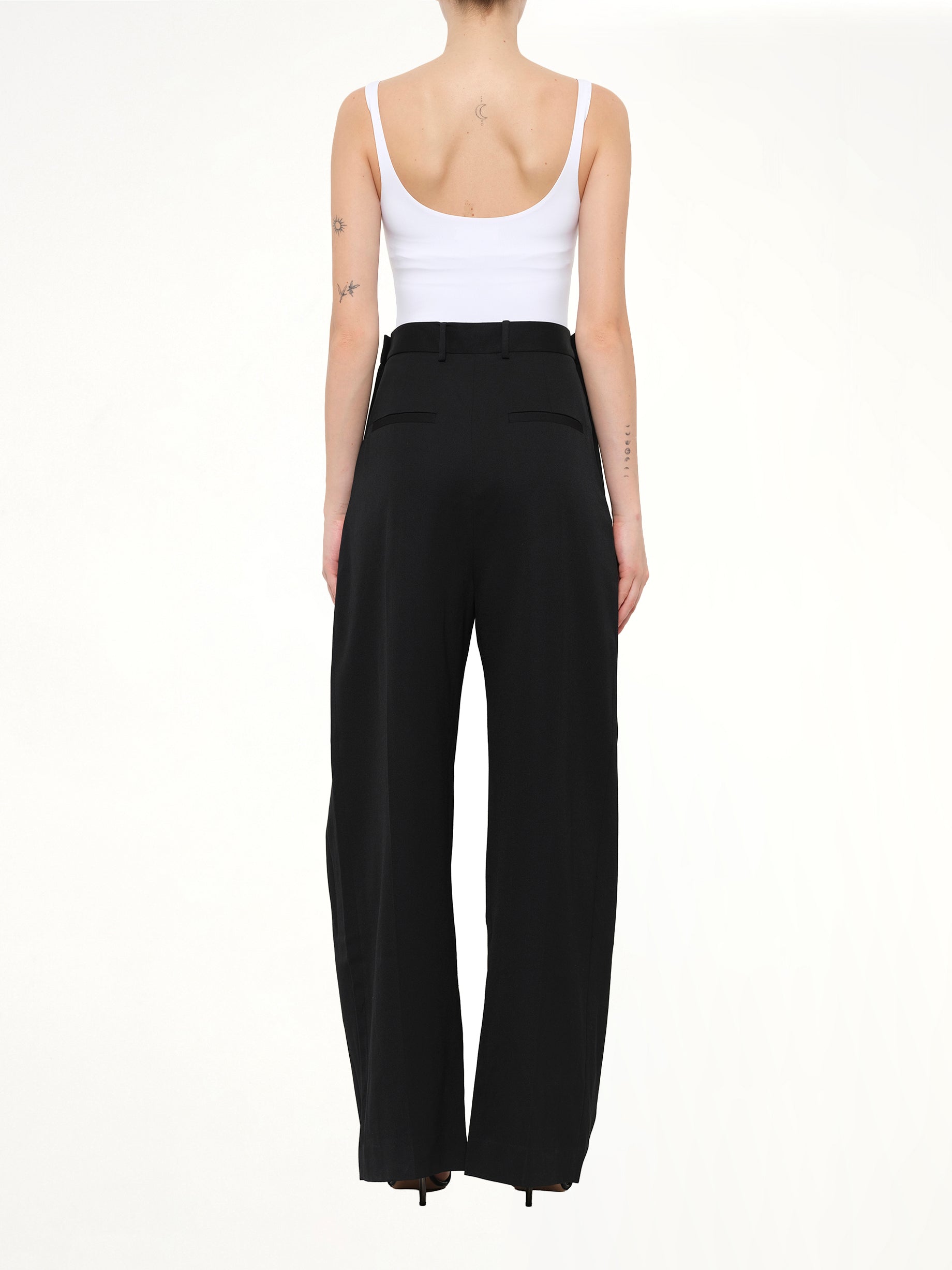 Wide Leg Trousers in Black