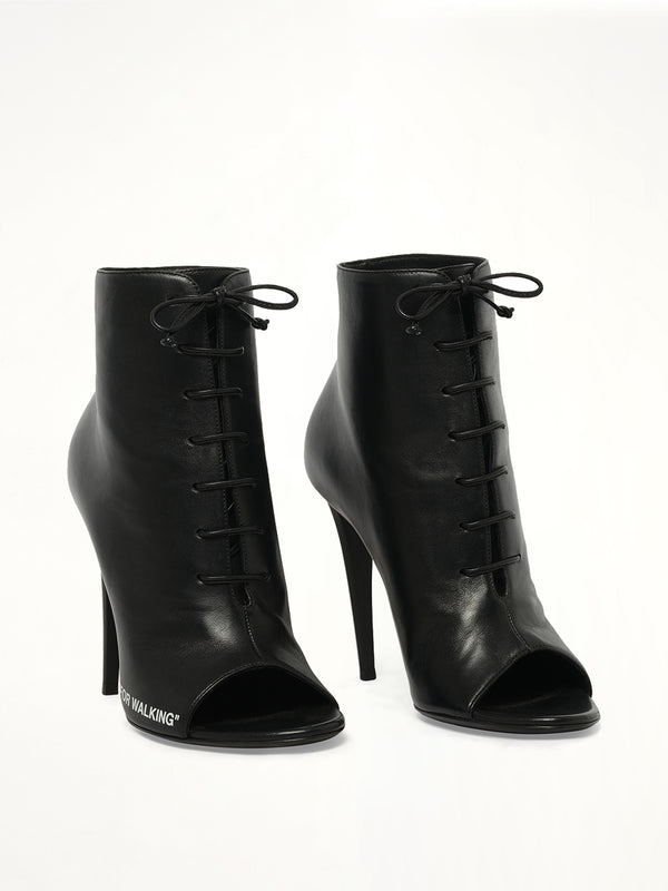 Open Toe Shoe in Black