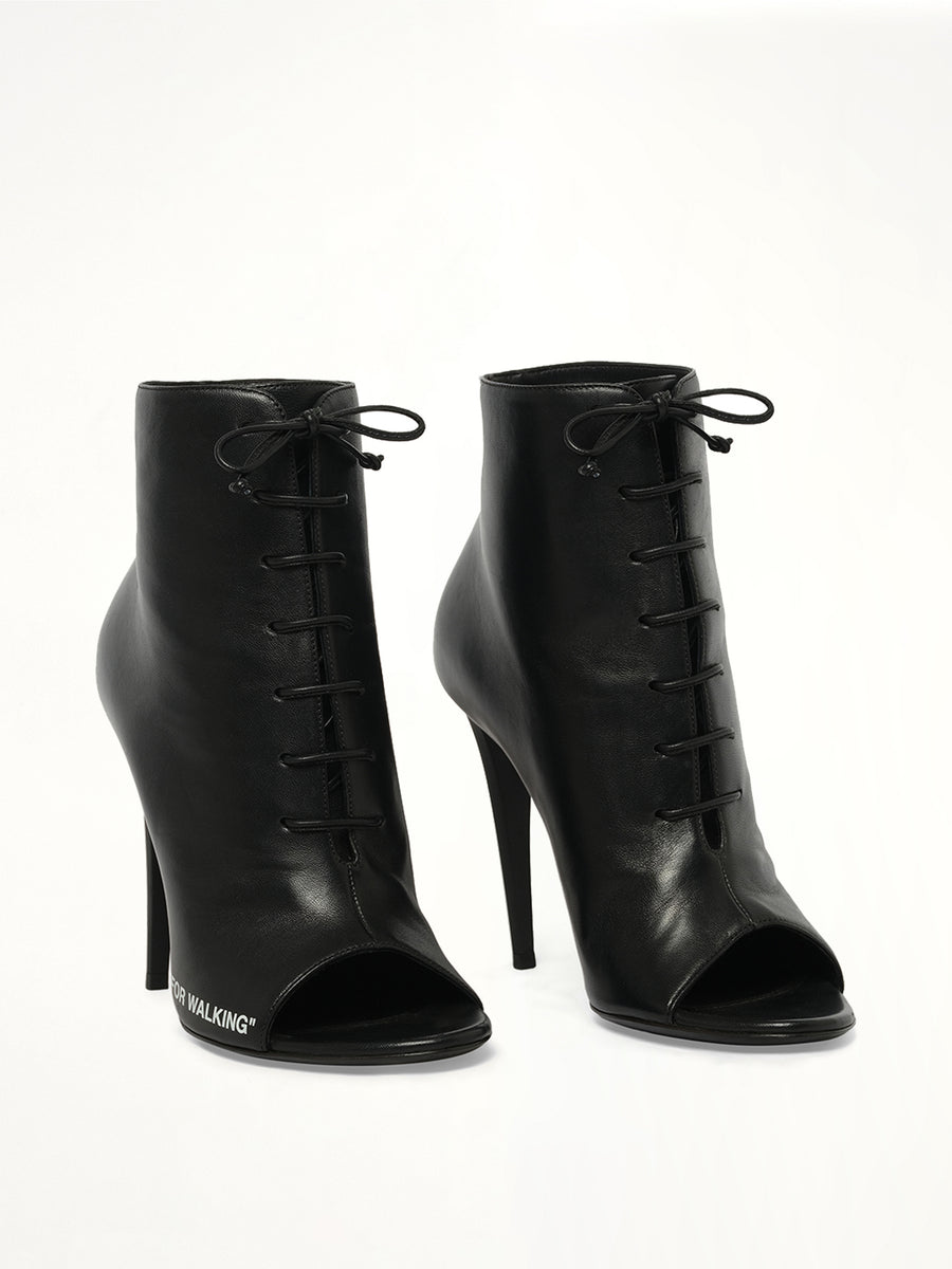 Open Toe Shoe in Black