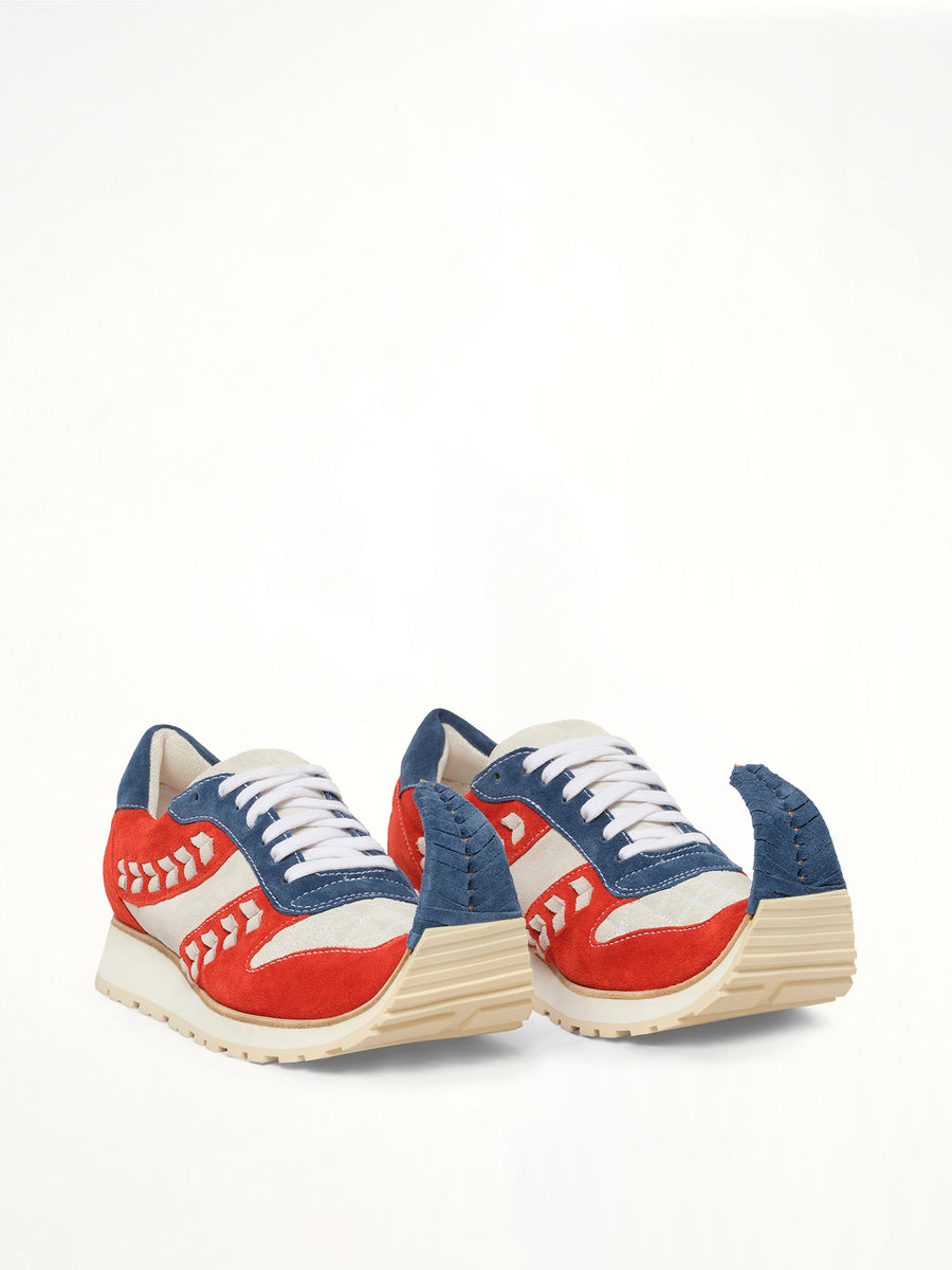 Dinosaur Sneaker Low in Blue/Red/White