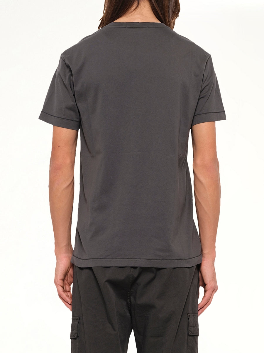2100027 Cotton Compass T-Shirt in Lead Grey