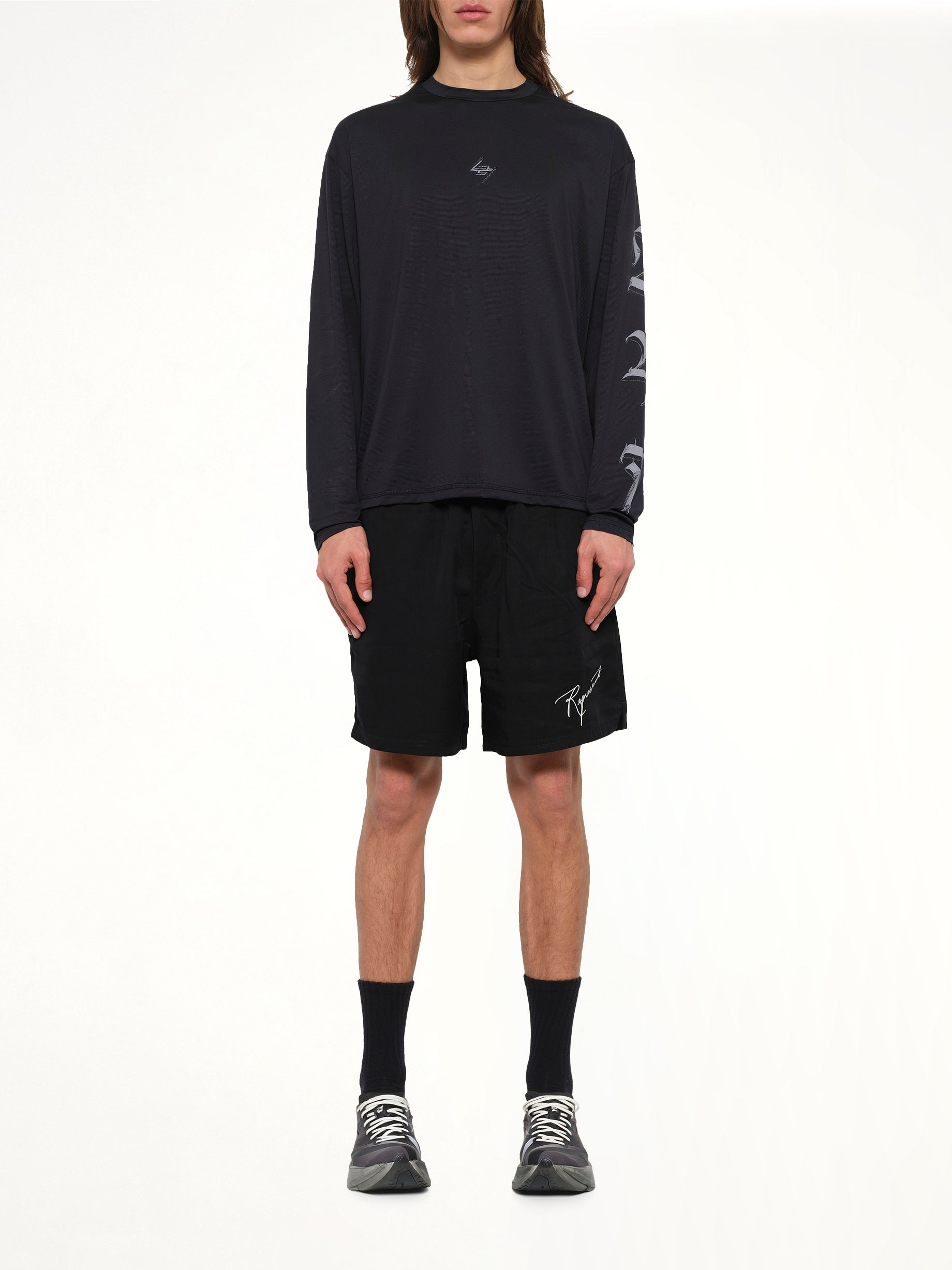 247 Knight LS T-Shirt in Jet Black