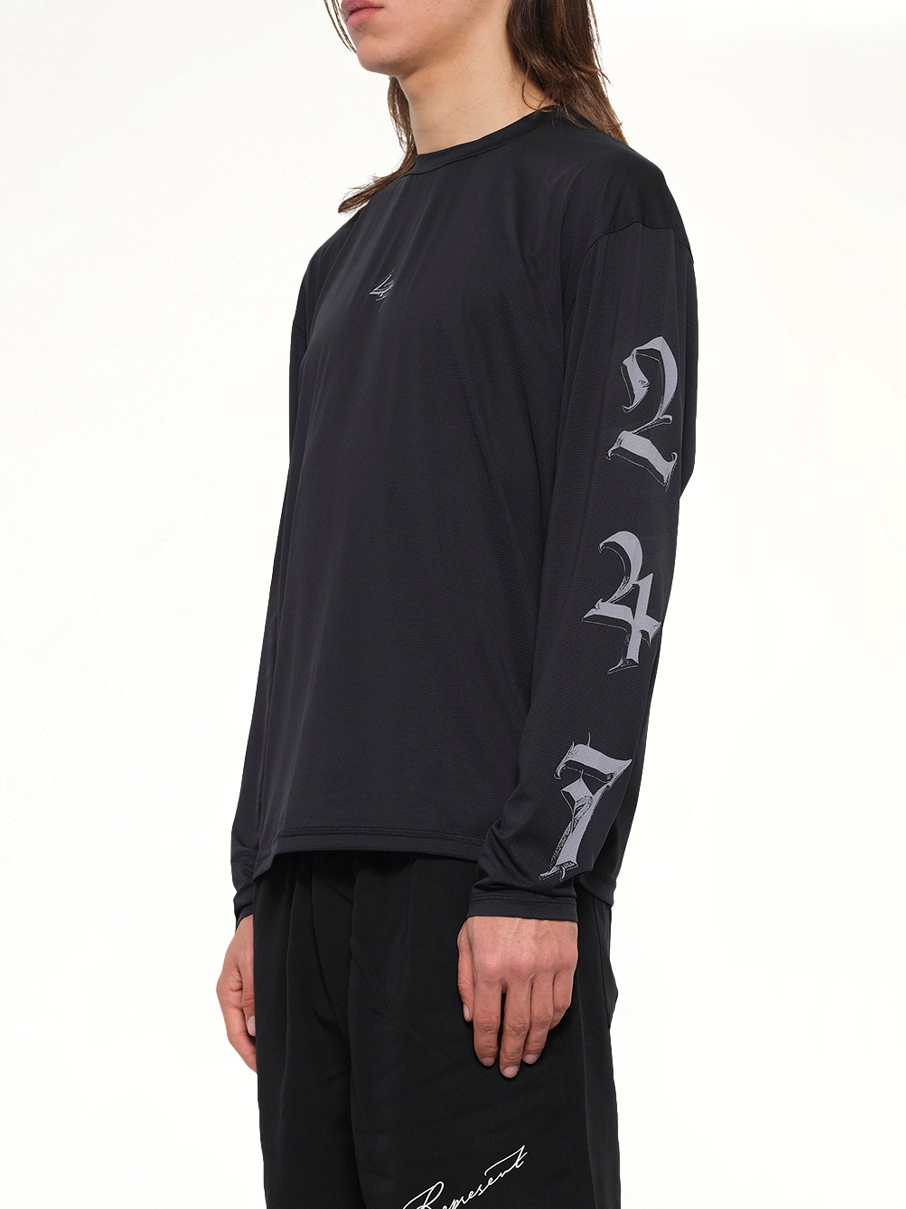 247 Knight LS T-Shirt in Jet Black