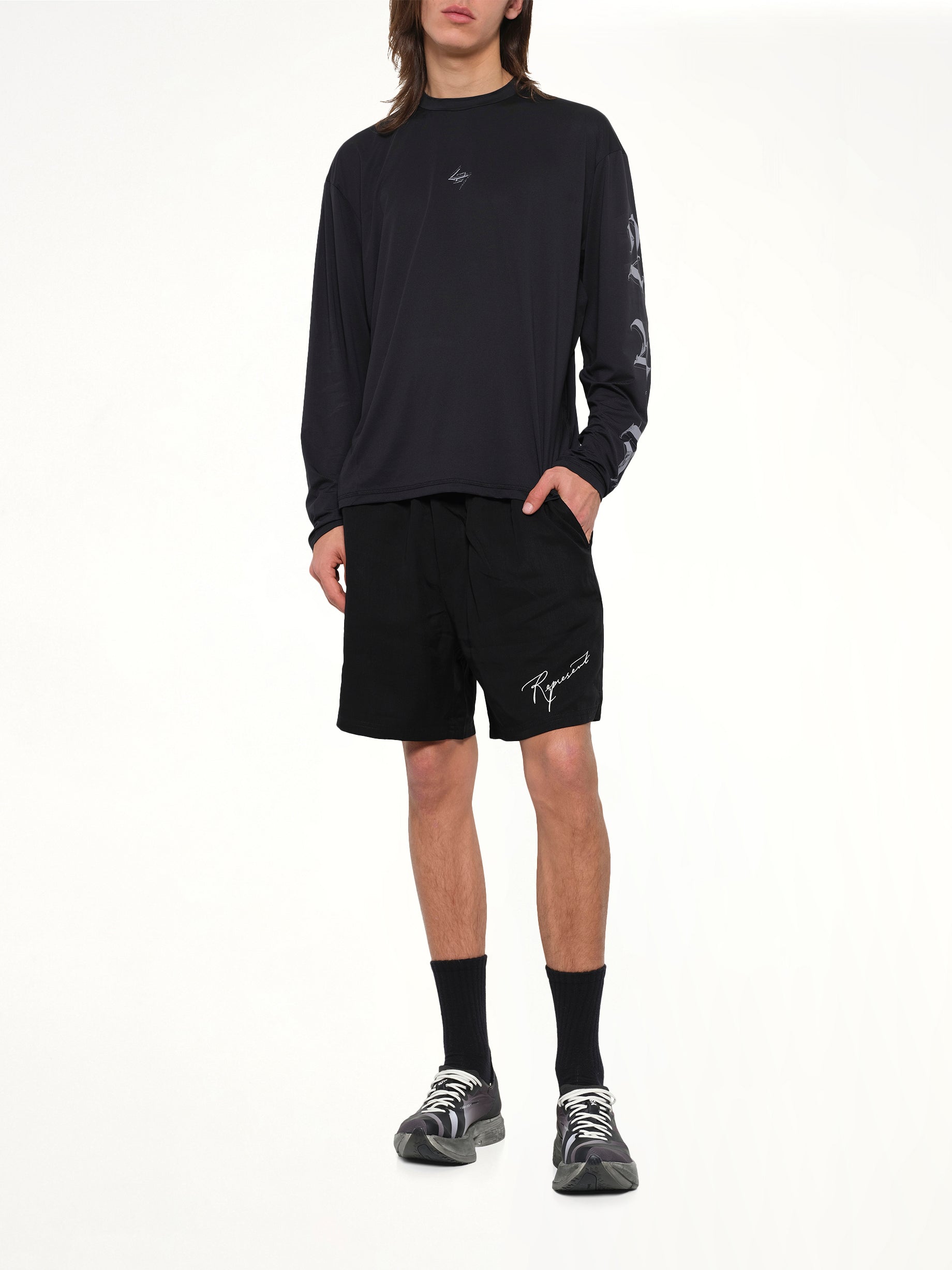 247 Knight LS T-Shirt in Jet Black