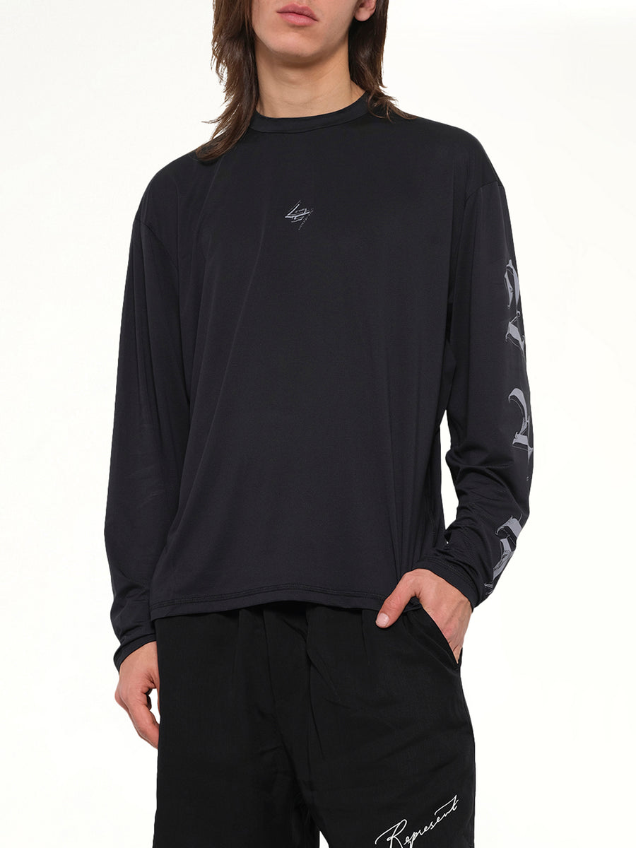 247 Knight LS T-Shirt in Jet Black