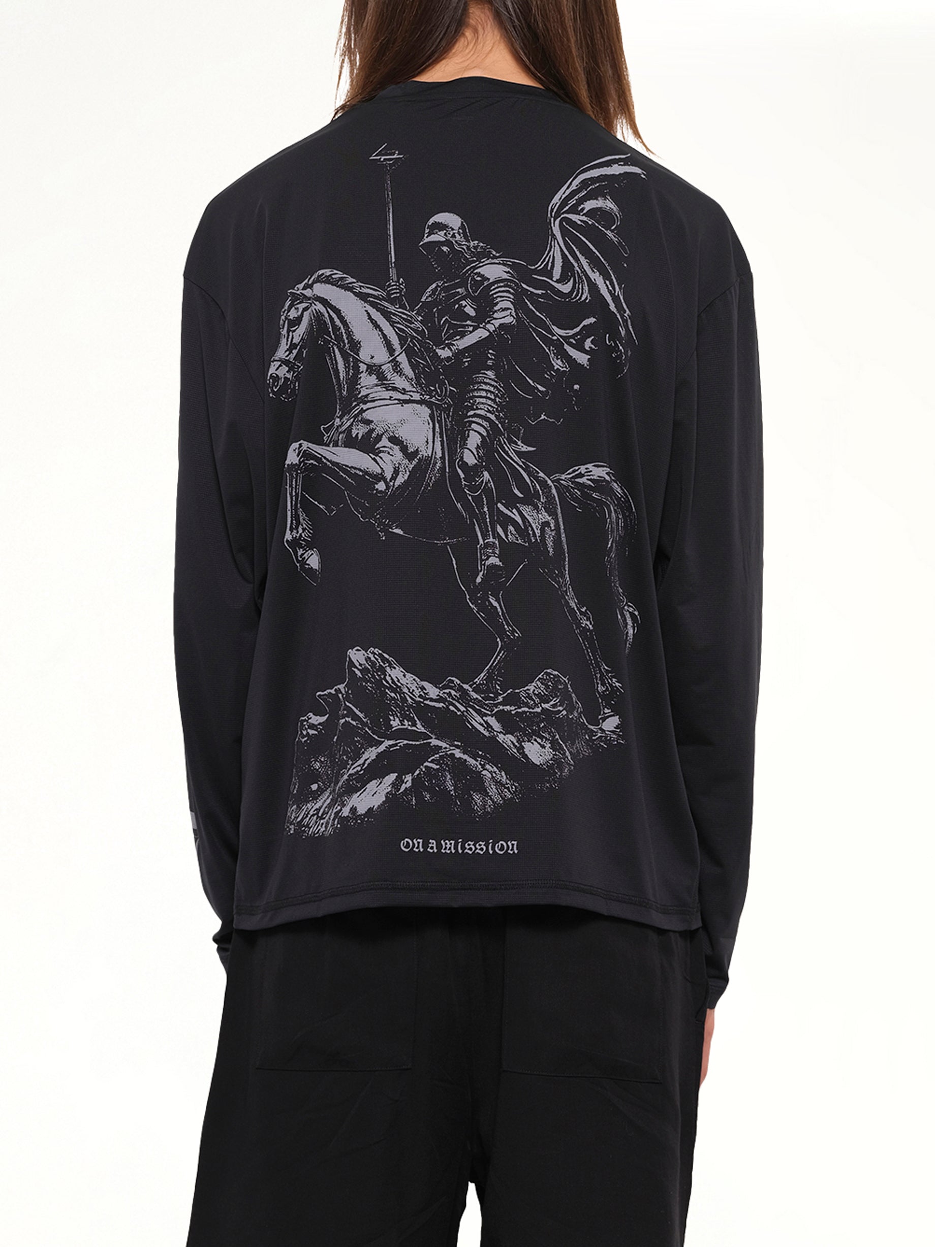 247 Knight LS T-Shirt in Jet Black