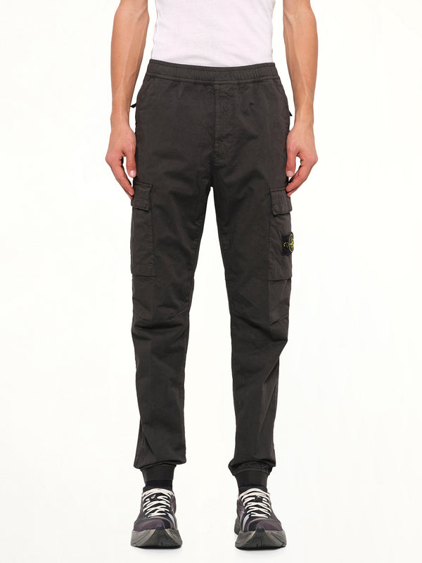 3100033 Cotton Satin Trouser in Lead Grey