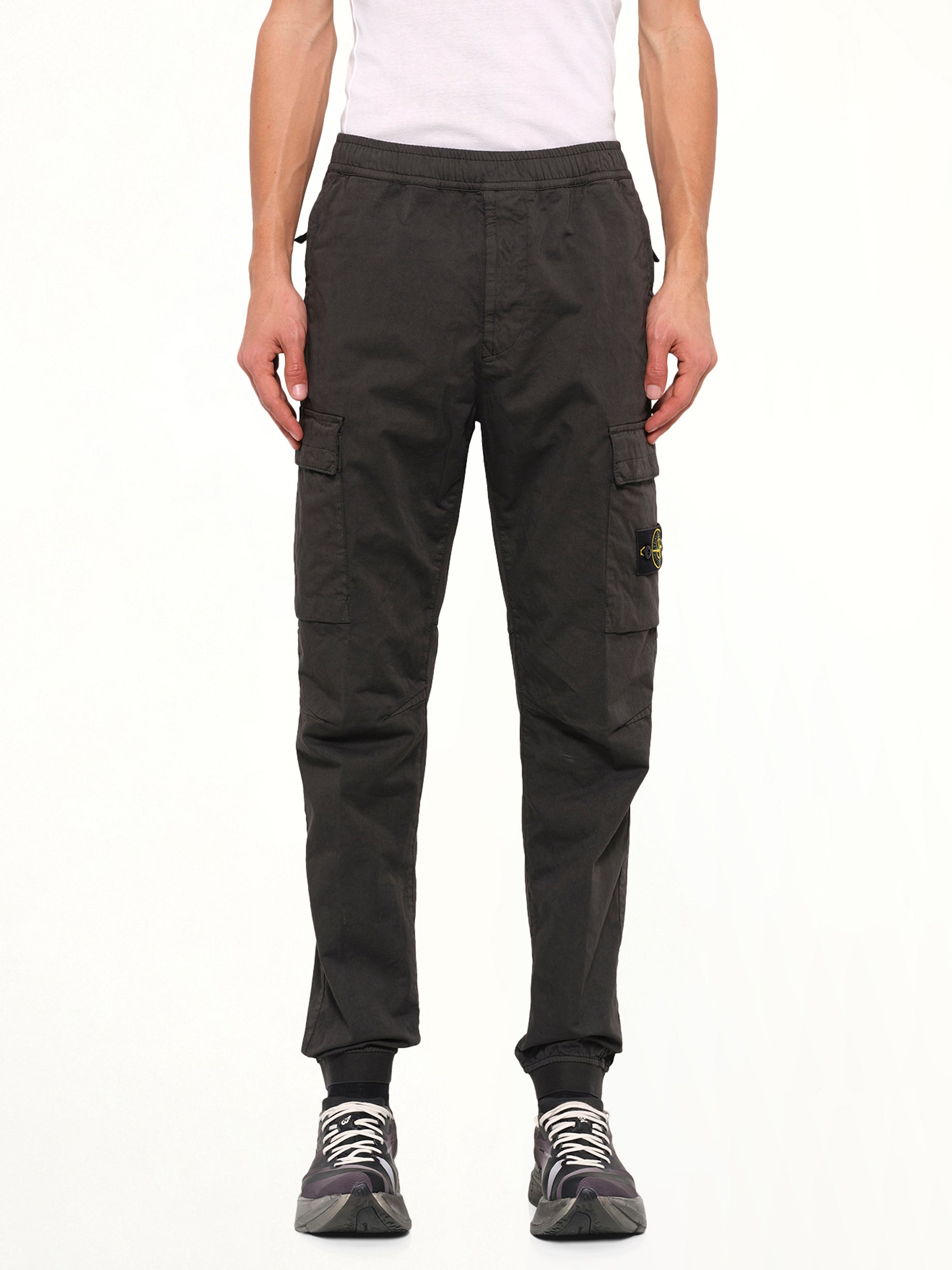 3100033 Cotton Satin Trouser in Lead Grey