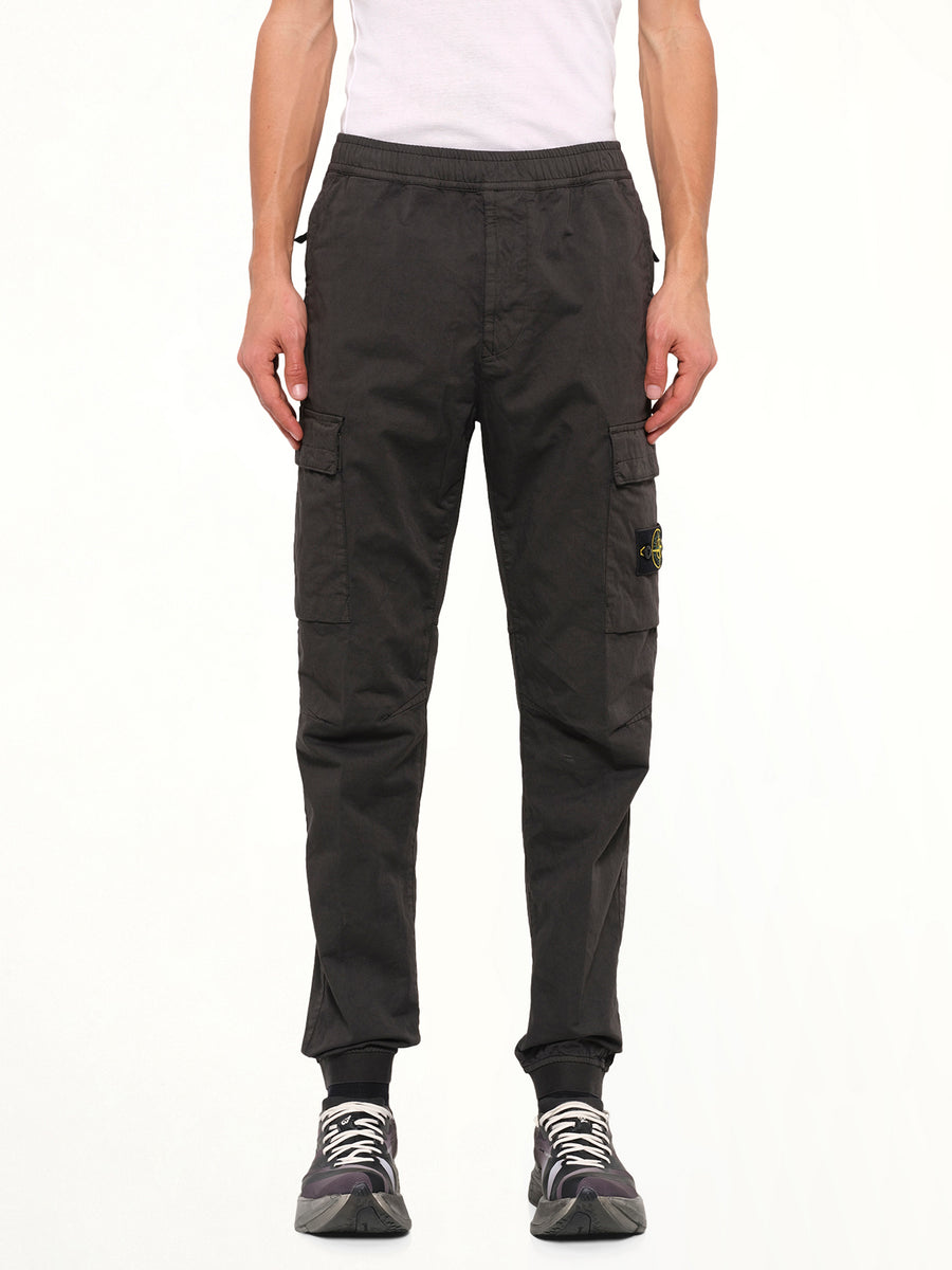 3100033 Cotton Satin Trouser in Lead Grey