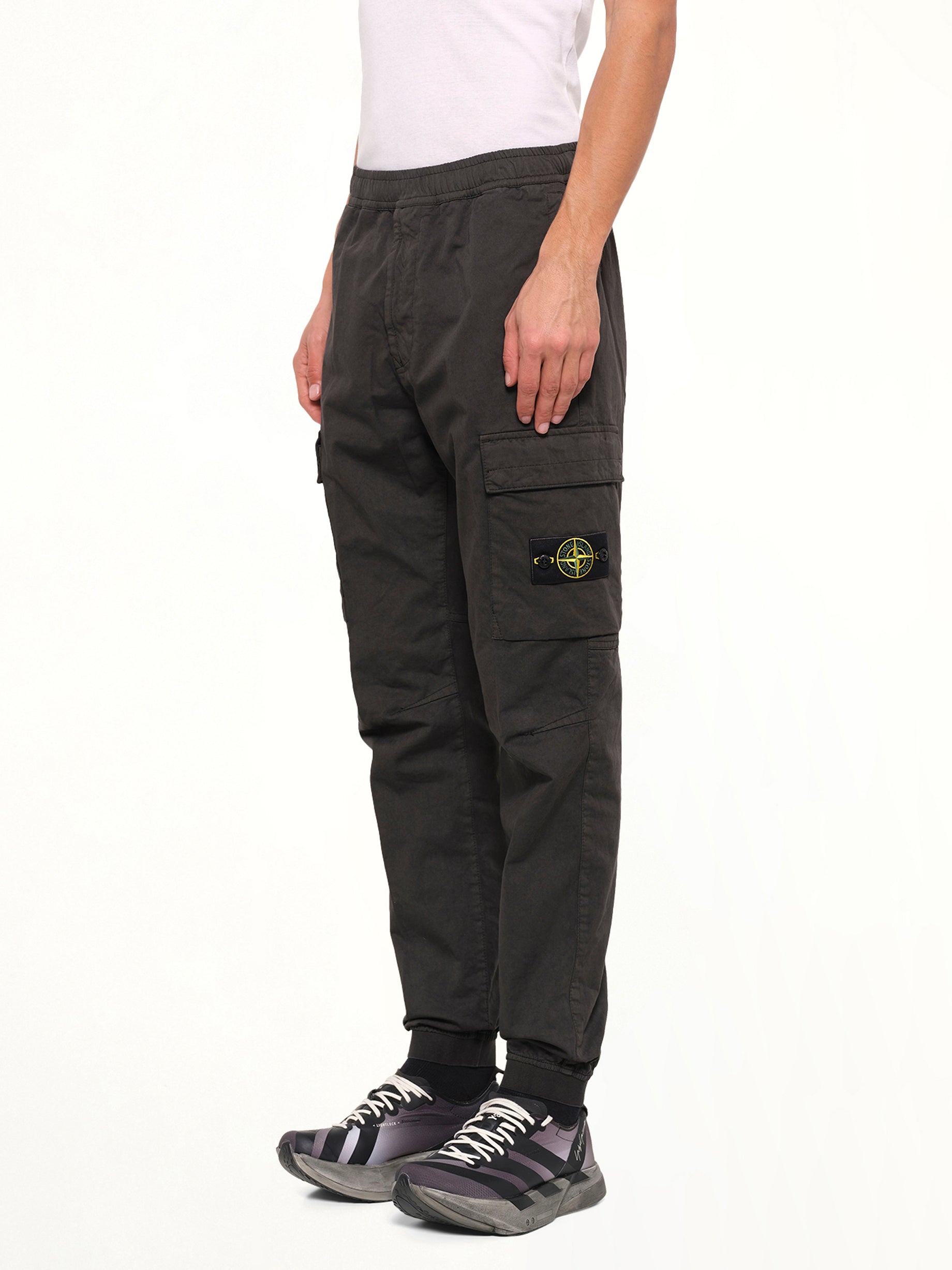3100033 Cotton Satin Trouser in Lead Grey
