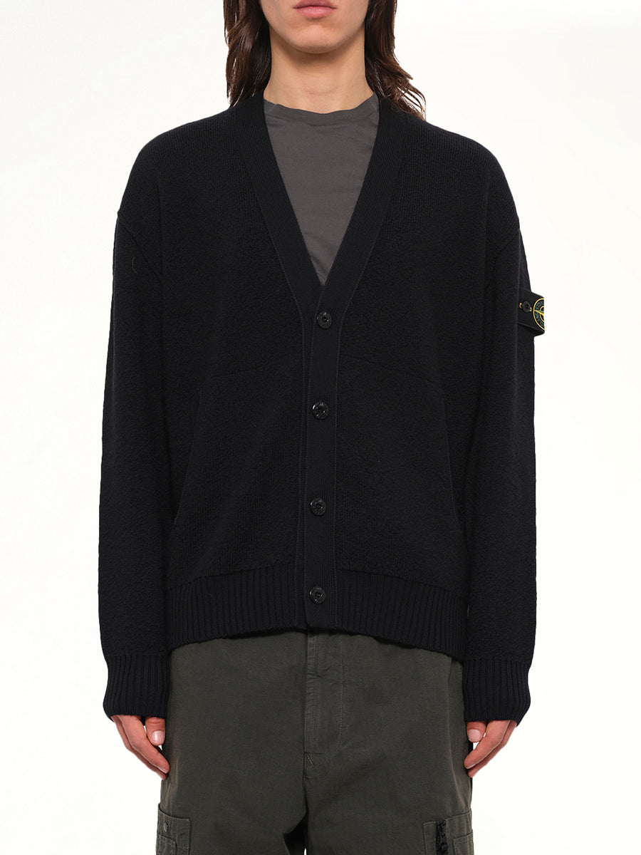 5100010 Light RWS Wool Cardigan in Black