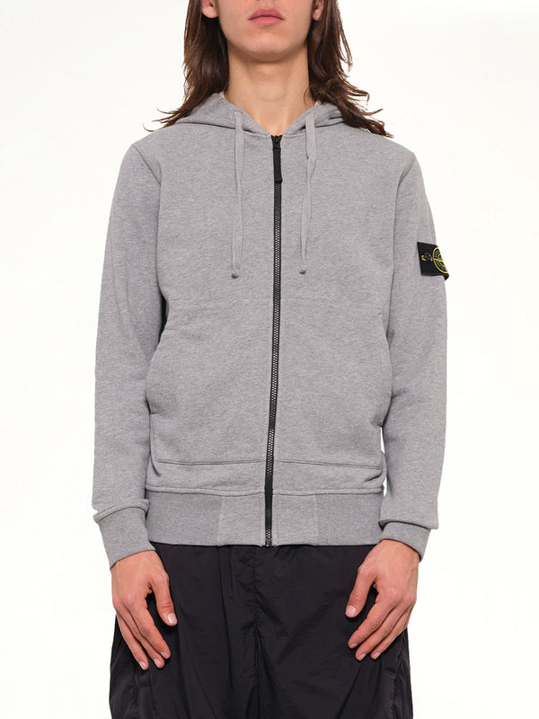 6100061 Organic Cotton Hoodie in Melange Grey