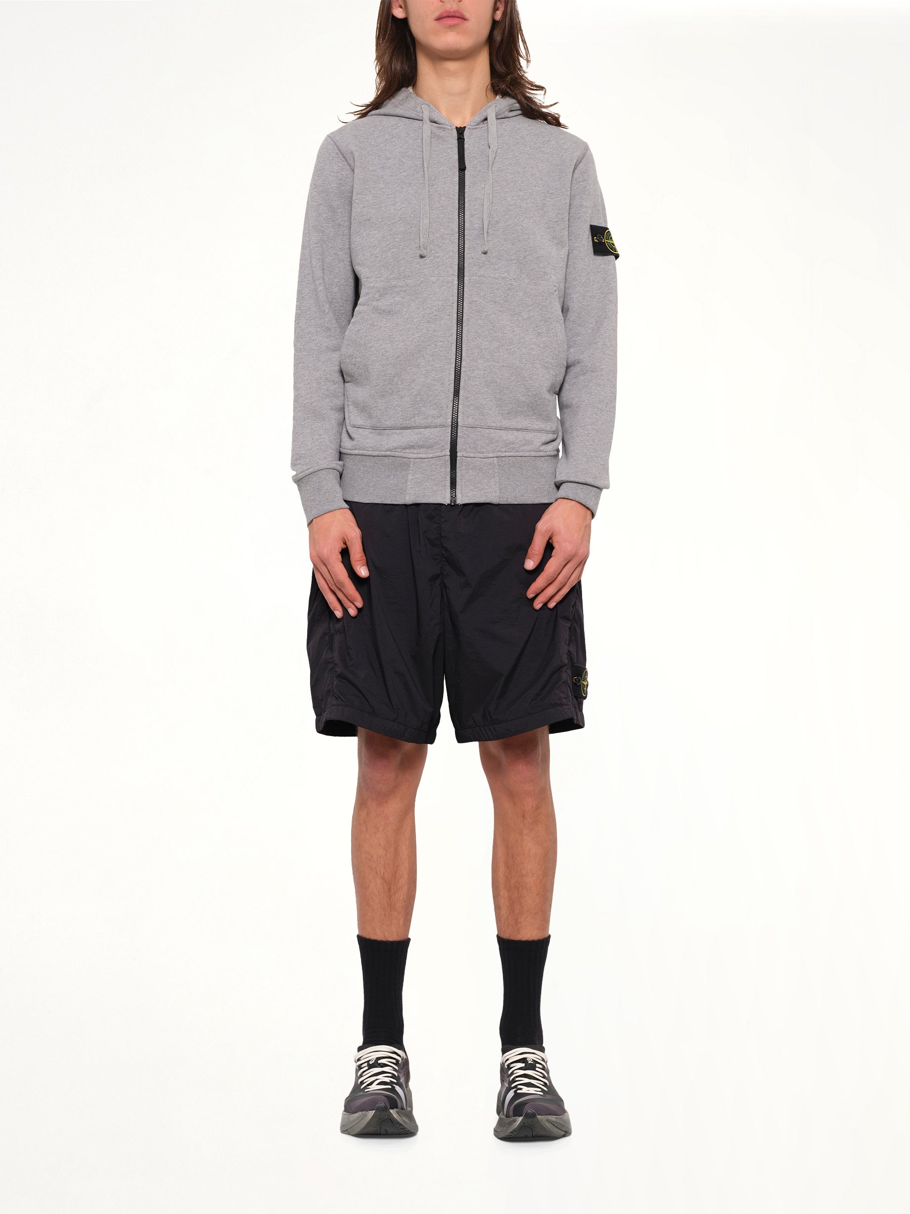 6100061 Organic Cotton Hoodie in Melange Grey