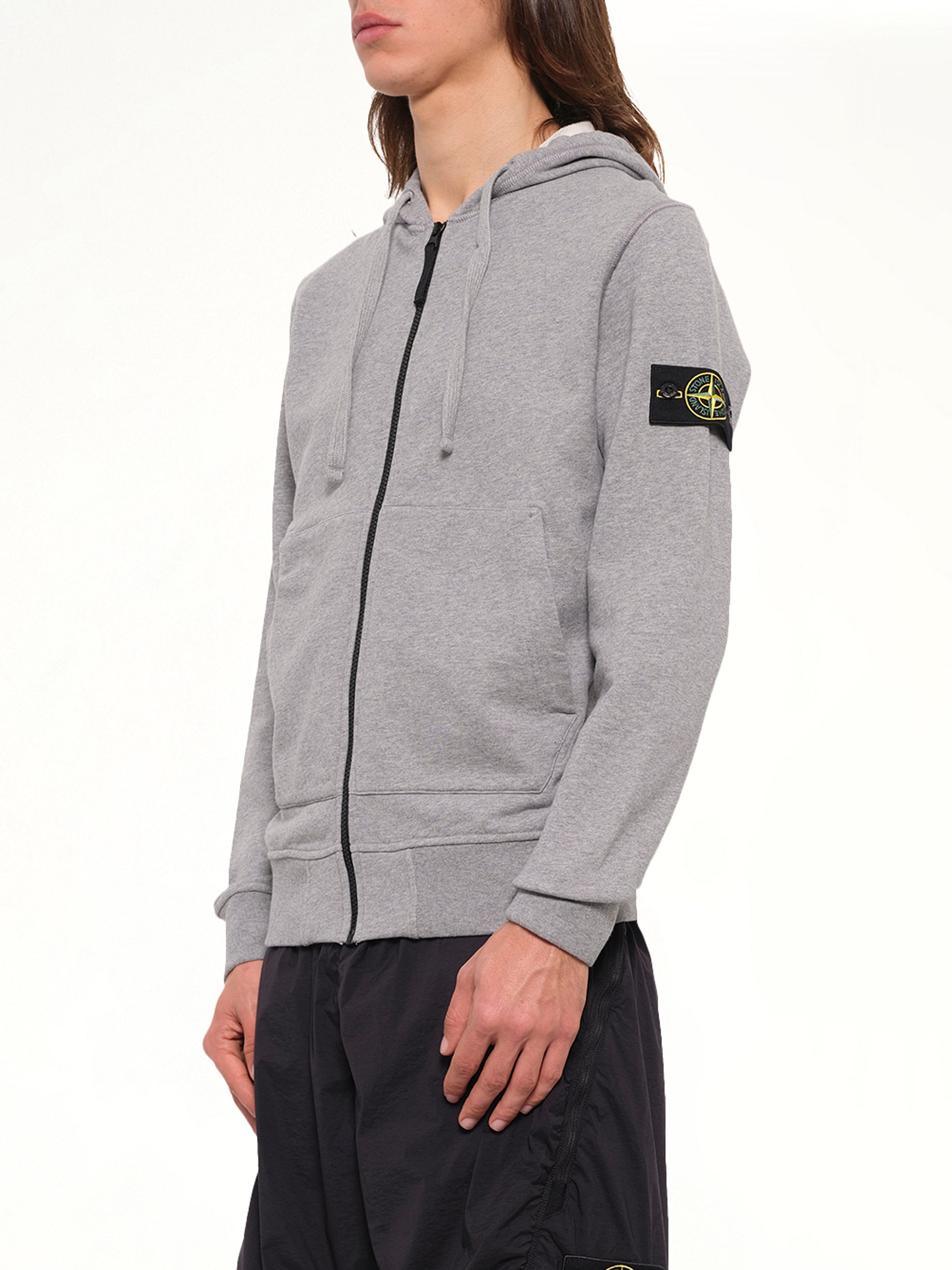 6100061 Organic Cotton Hoodie in Melange Grey