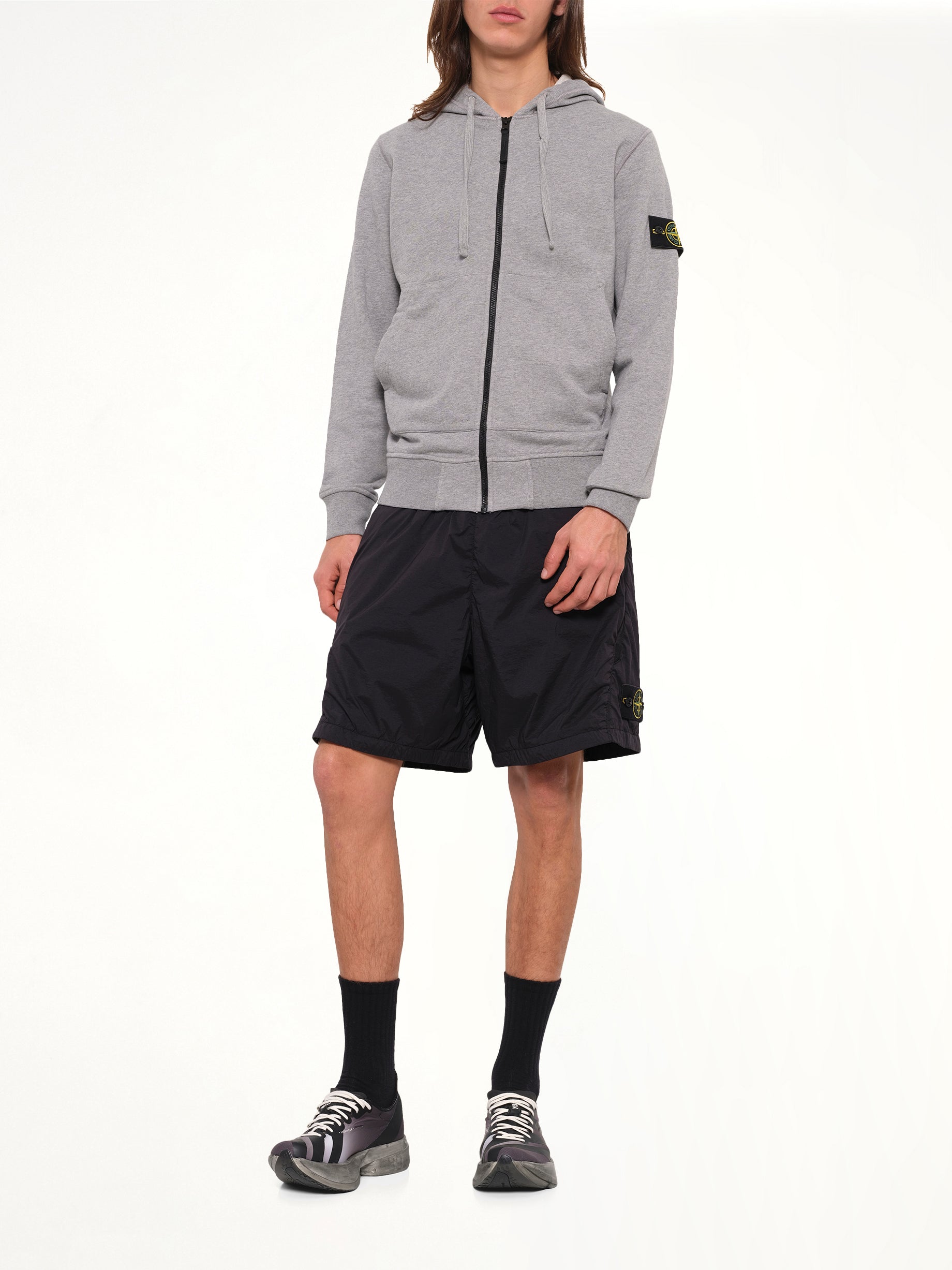6100061 Organic Cotton Hoodie in Melange Grey