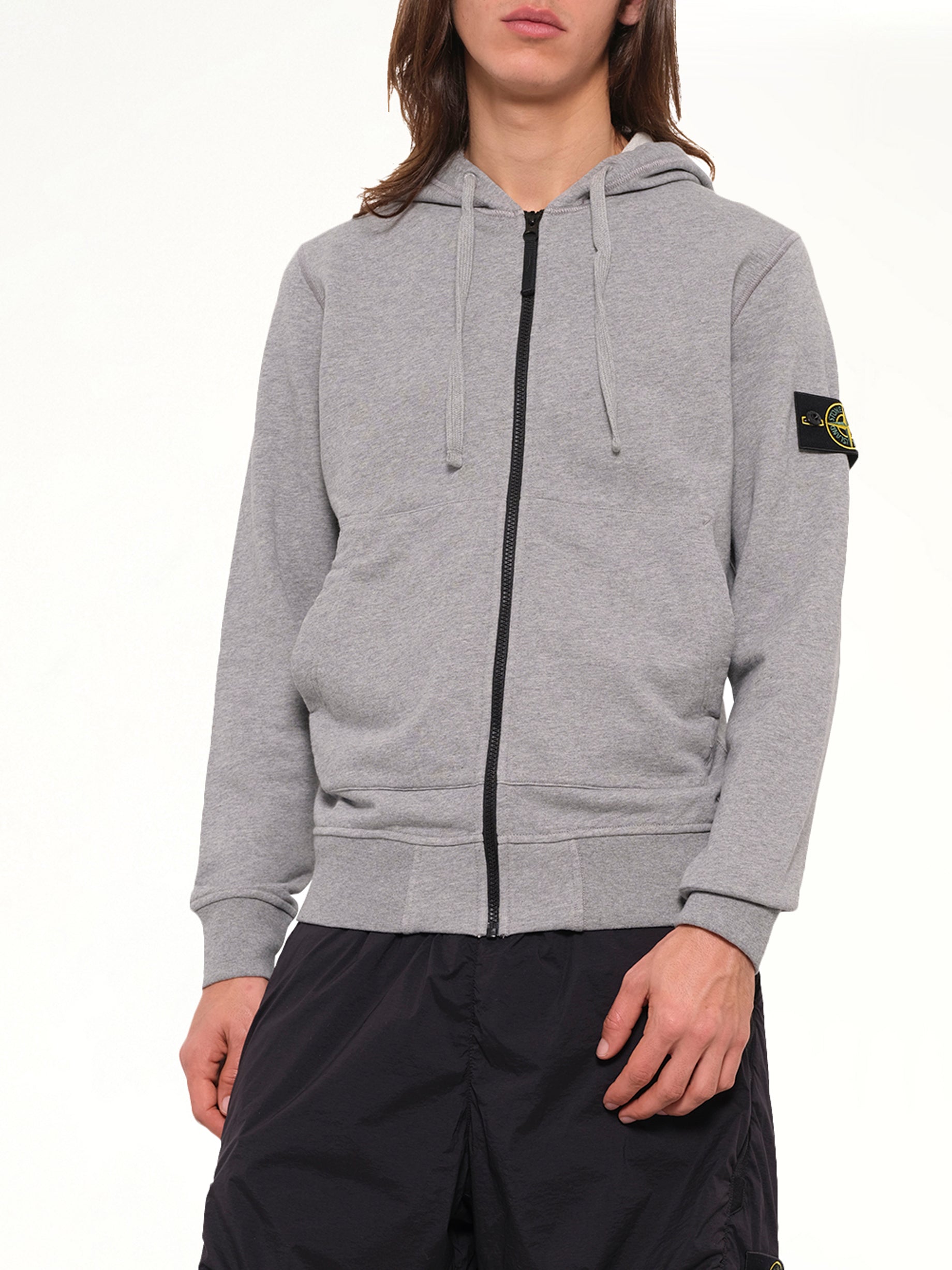 6100061 Organic Cotton Hoodie in Melange Grey