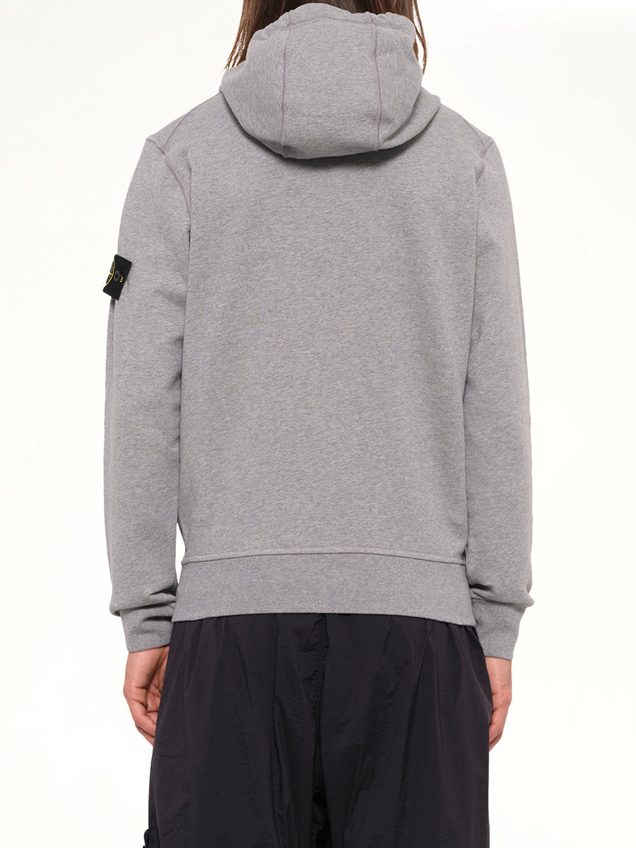 6100061 Organic Cotton Hoodie in Melange Grey