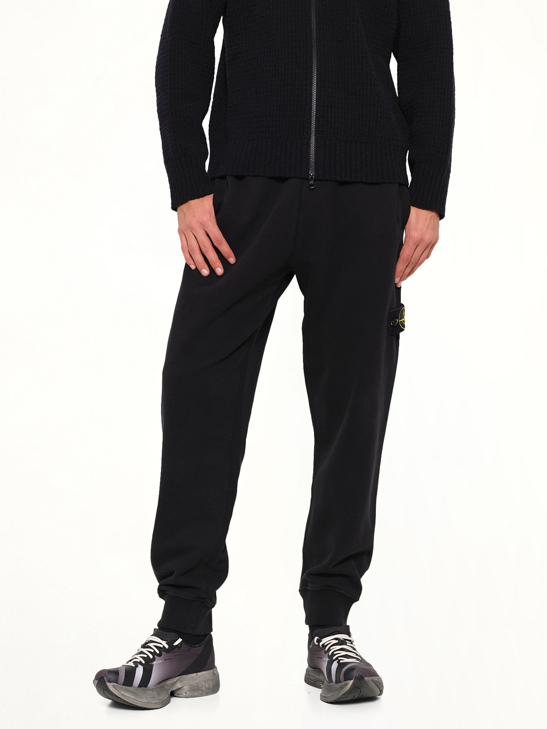 6200012 Brushed Cotton Sweatpants in Black