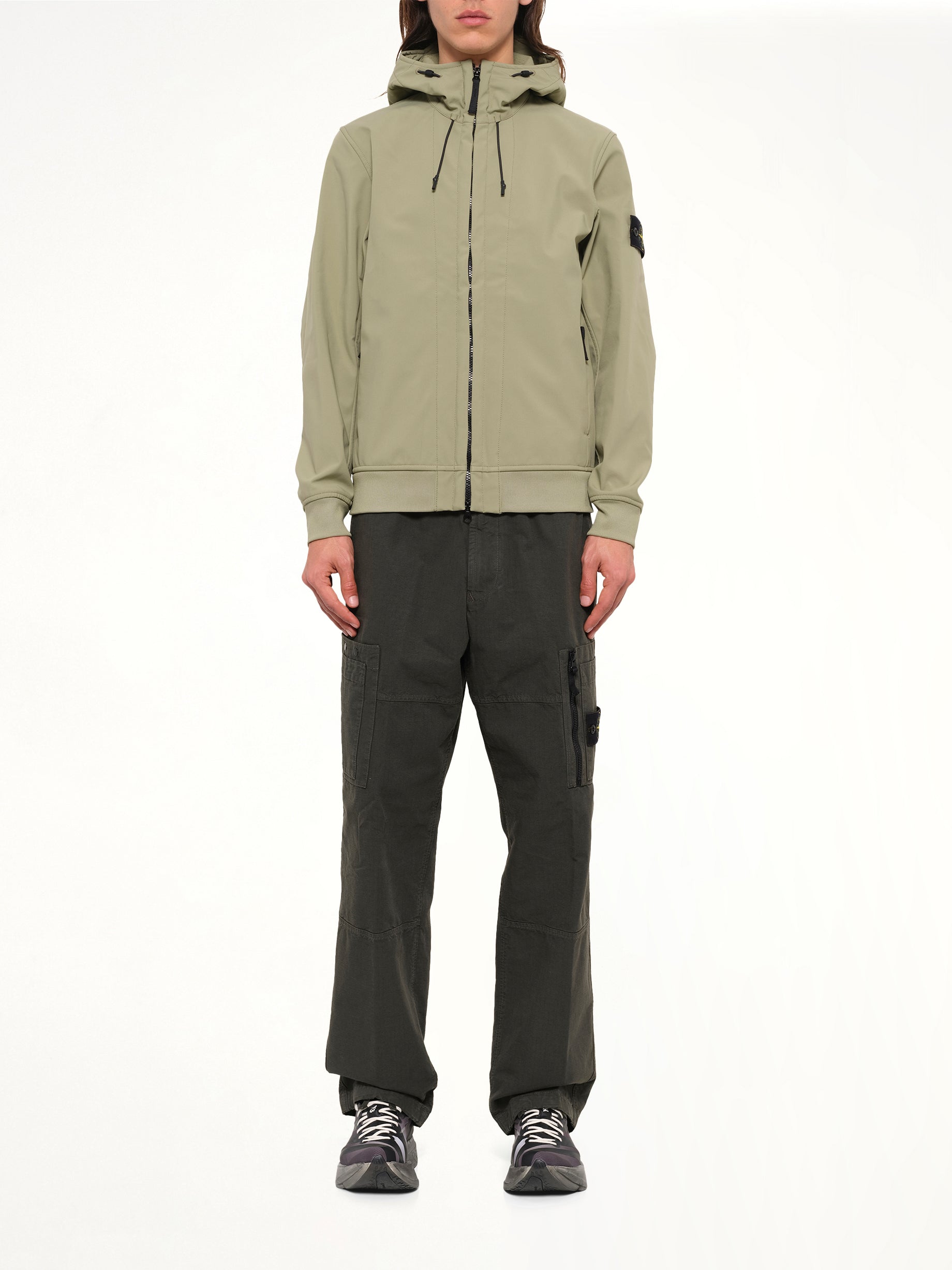Q100004 Soft Shell Hooded Jacket in Laurel Green