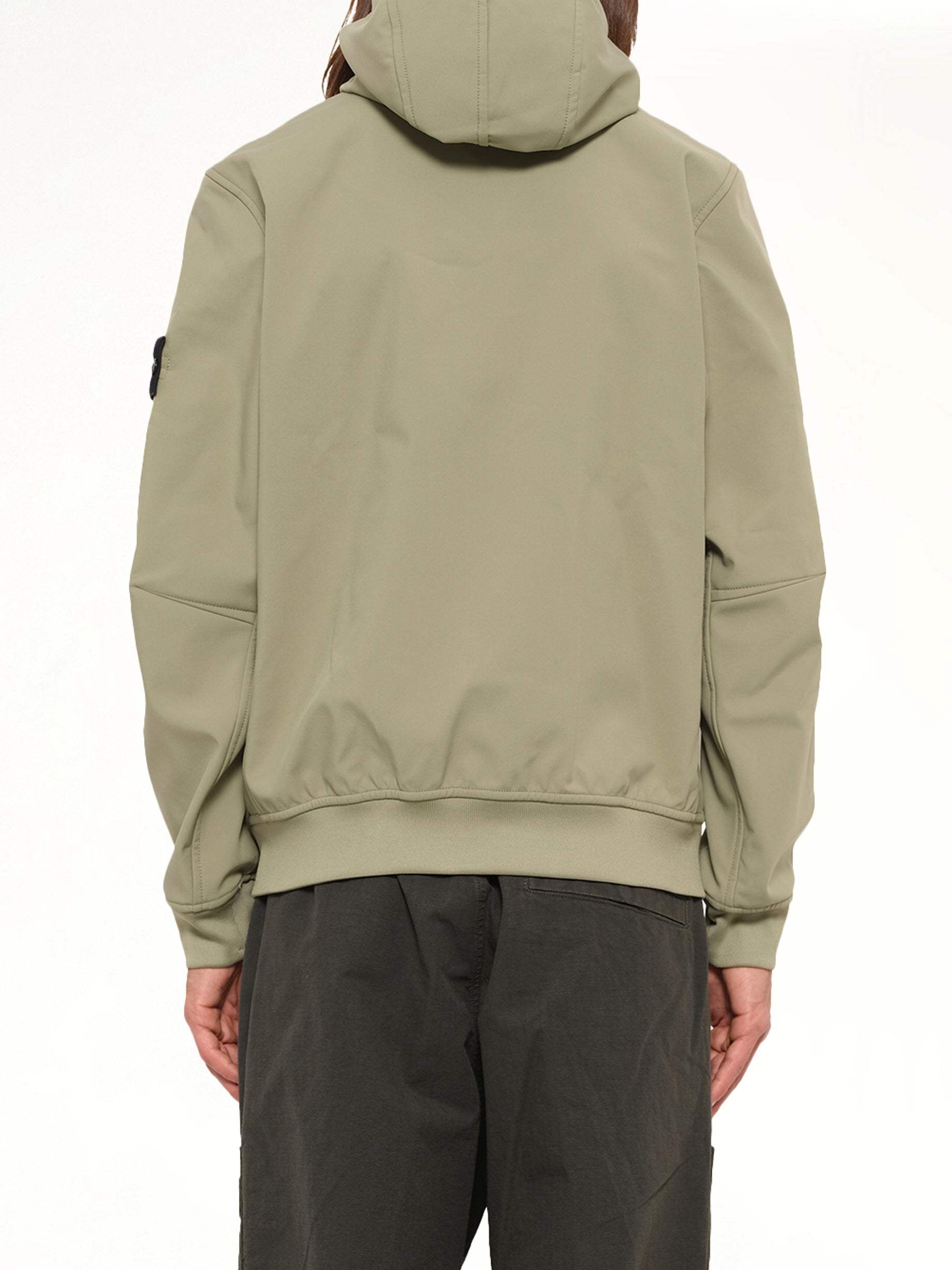 Q100004 Soft Shell Hooded Jacket in Laurel Green