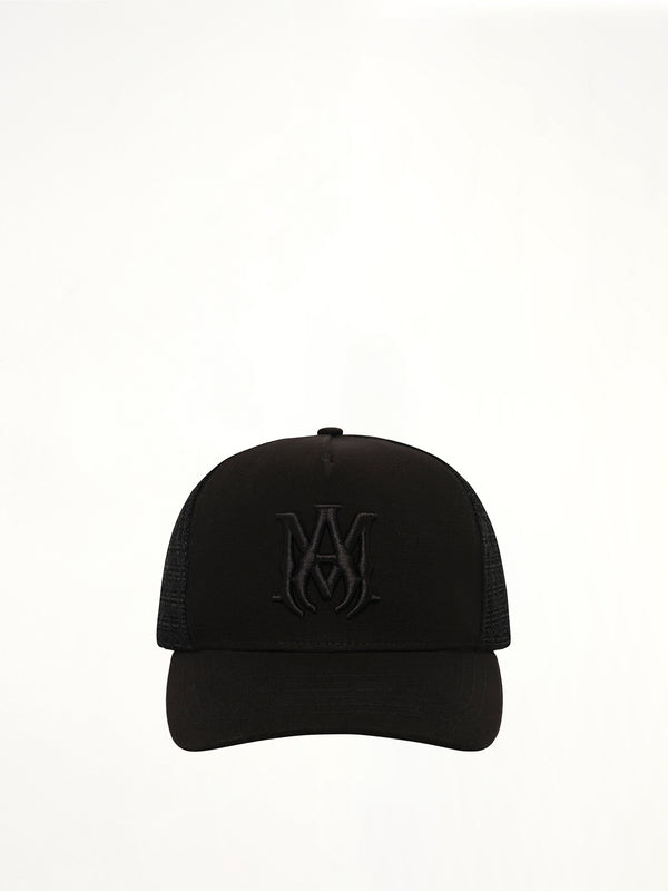 Canvas MA Trucker Hat in Black