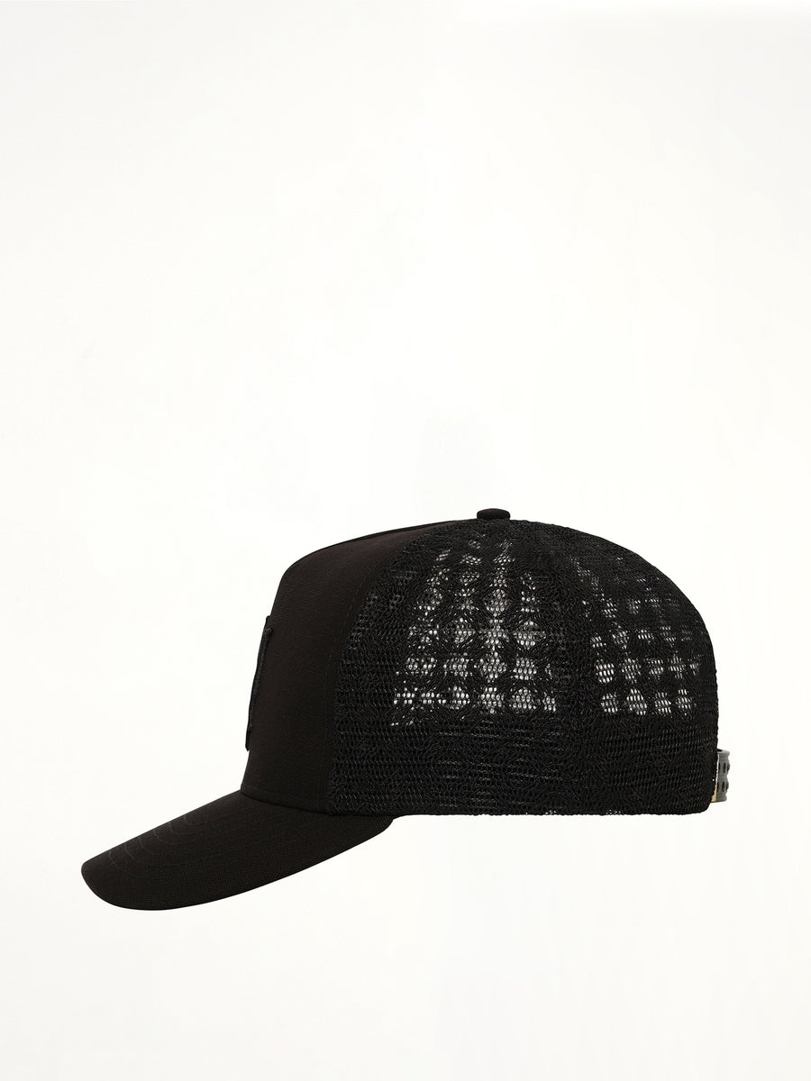 Canvas MA Trucker Hat in Black