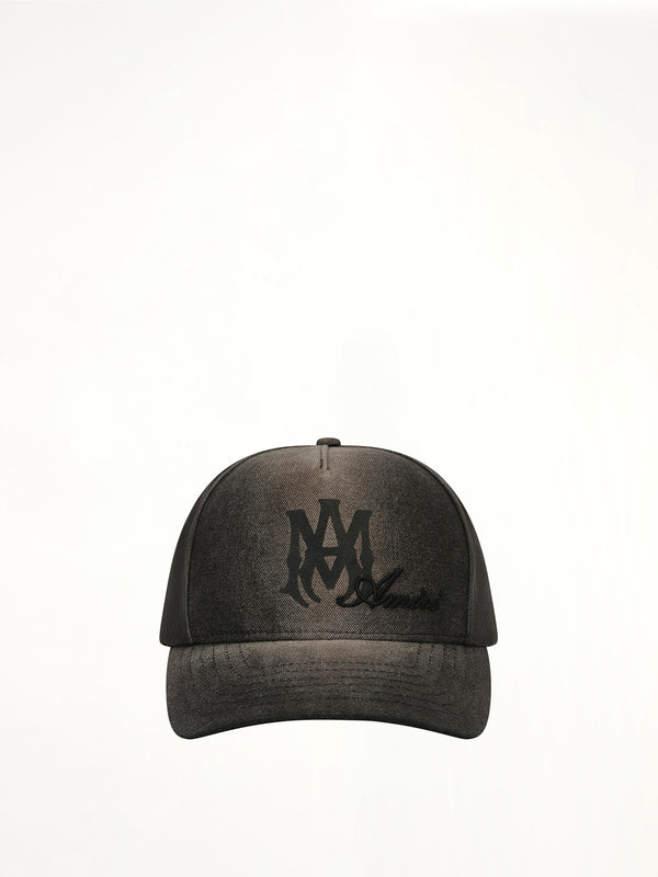 MA Script Baseball Cap in Black