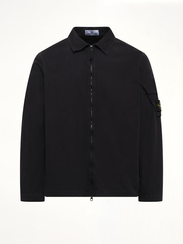 1200022 Cotton Sleeve Pocket Shirt in Black