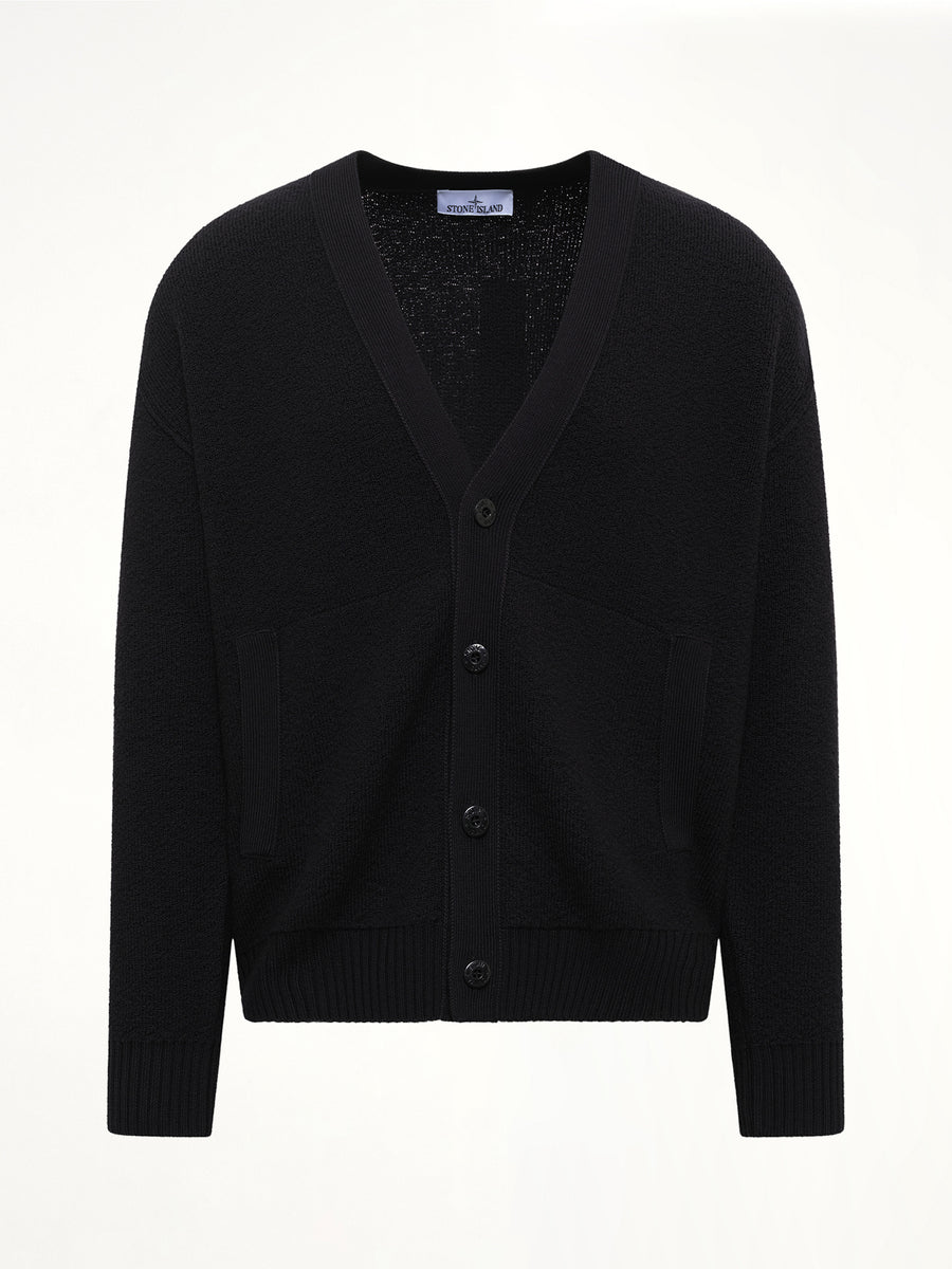 5100010 Light RWS Wool Cardigan in Black