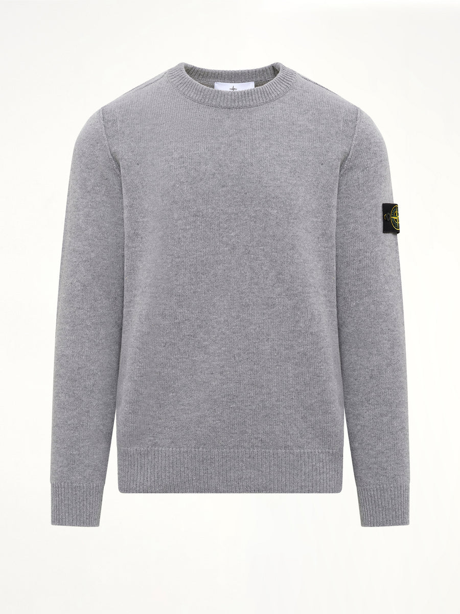 5100072 Lambswool Crewneck Sweater in Grey Melange