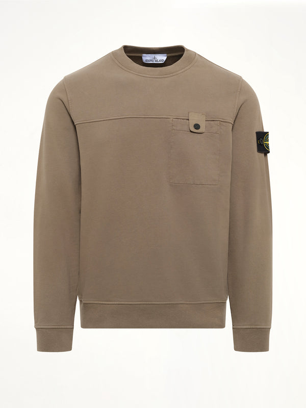 6100038 Brushed Cotton Sweatshirt in Military Green