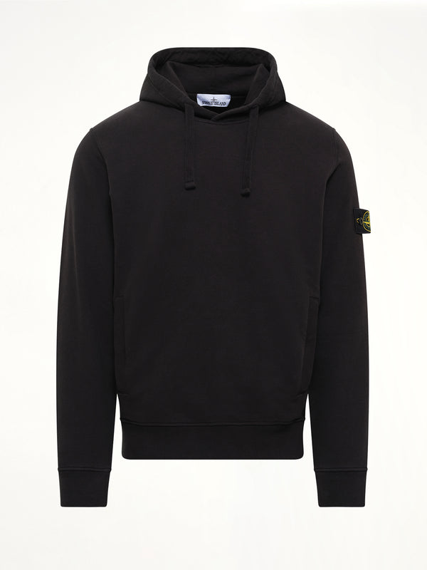 6100048 Brushed Cotton Hoodie in Black