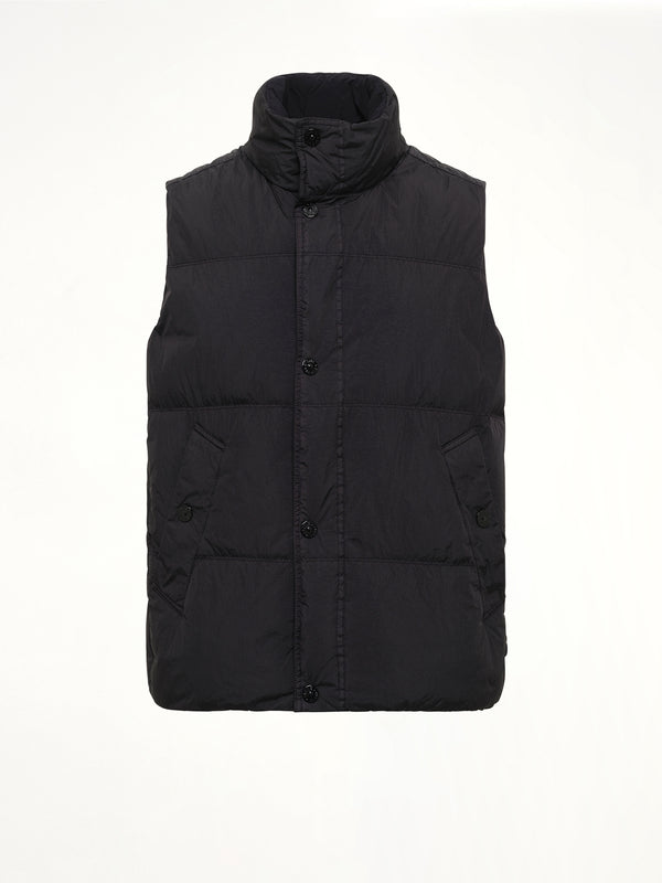 G100010 Crinkle Reps Padded Vest in Black