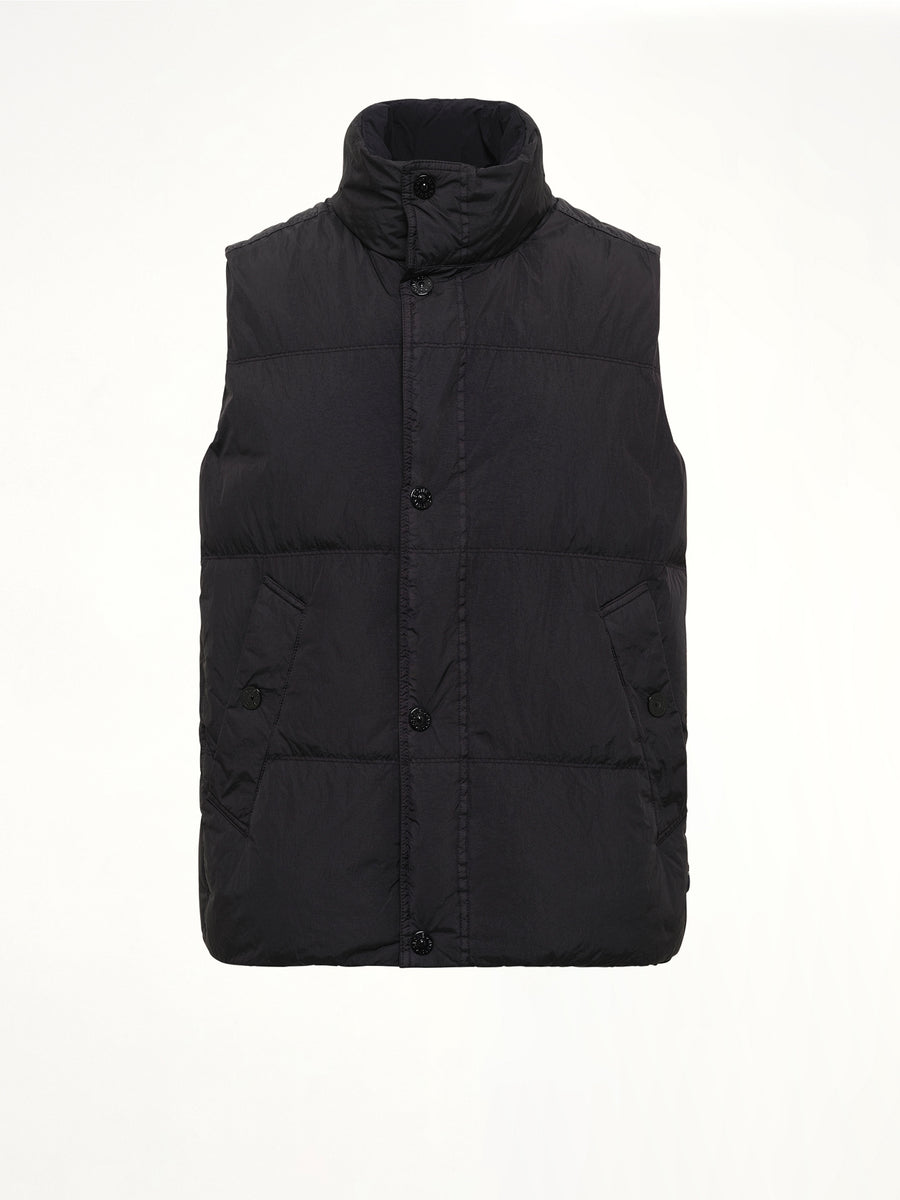 G100010 Crinkle Reps Padded Vest in Black